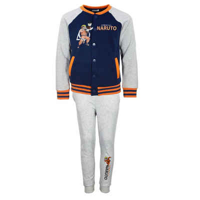 Naruto Jogginganzug Naruto Shippuden Baseball Joggingset Sporthose Hose Sweater Jacke, Gr. 98 bis 128