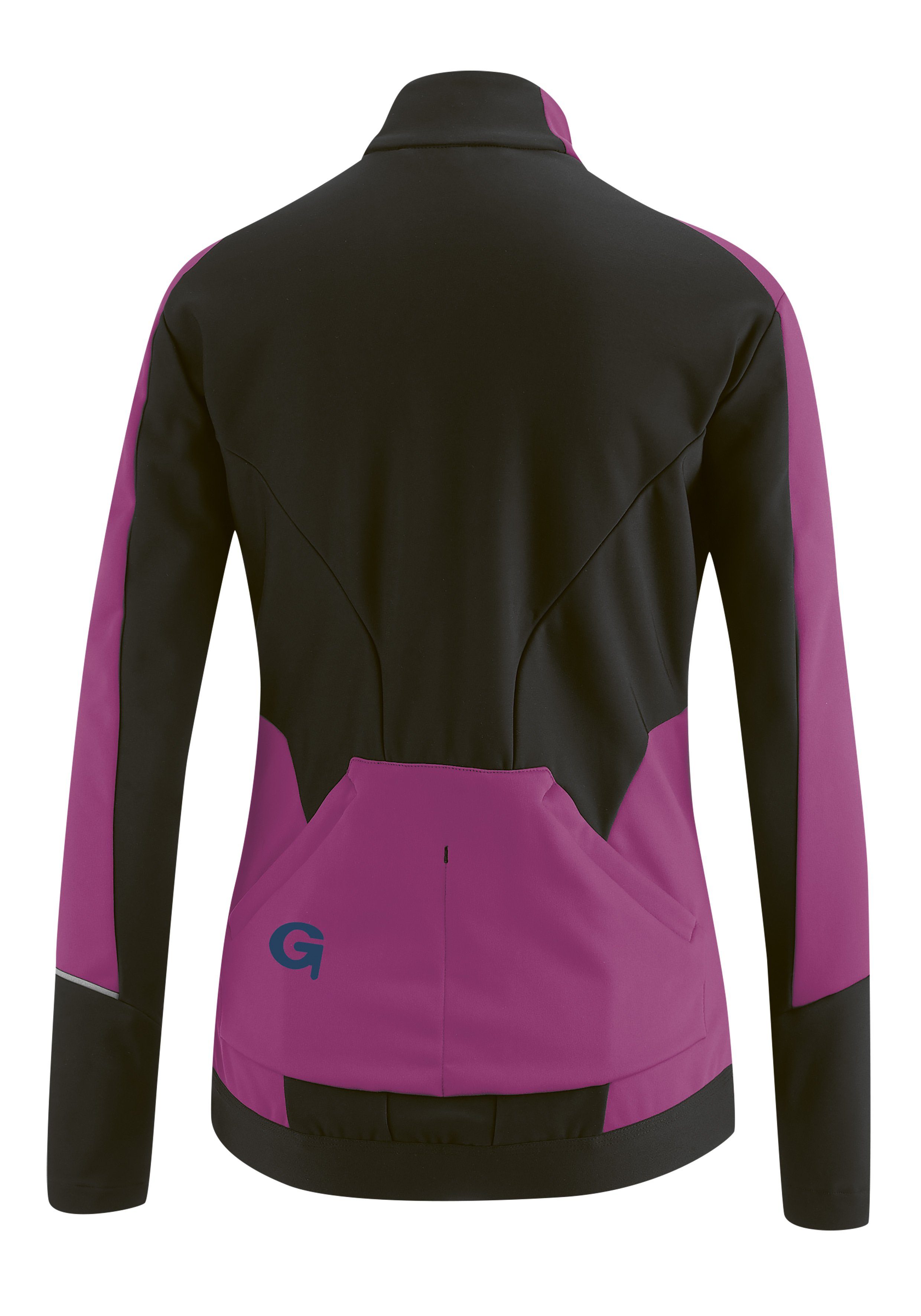 Gonso Fahrradjacke wasserabweisend Damen lila Windjacke und atmungsaktiv FURIANI Softshell-Jacke