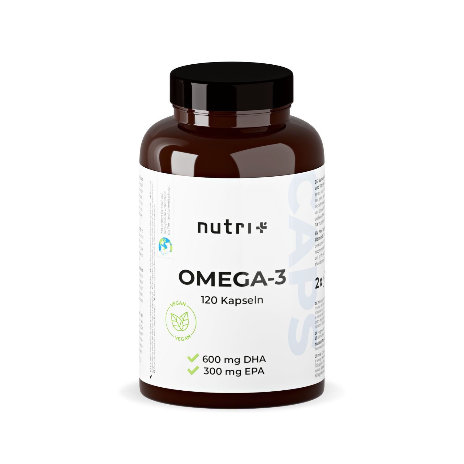 nutri+ Omega 3 Vegan Kapseln Algenöl Kapseln