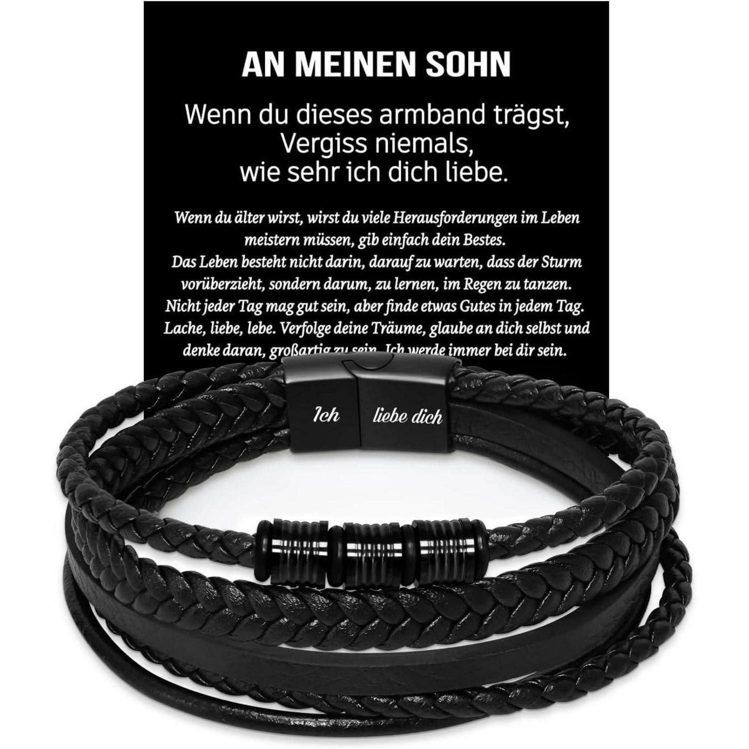 LuxusKollektion Badaccessoire-Set Lederarmband Papa Vater Mann Geschenk Wei günstig online kaufen