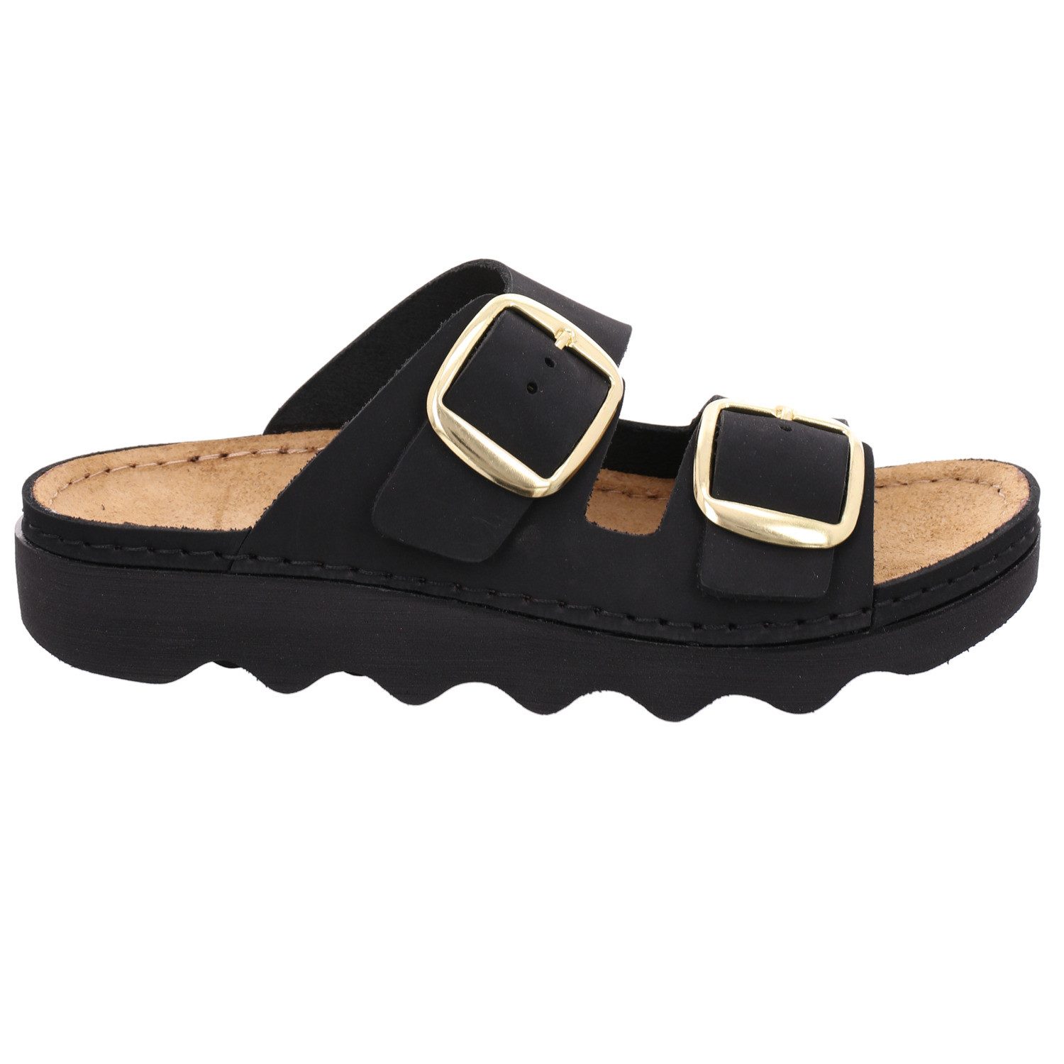 Rohde Foggia-D Pantolette Hausschuh, Sommerschuh, Strandschuh mit Plateausohle