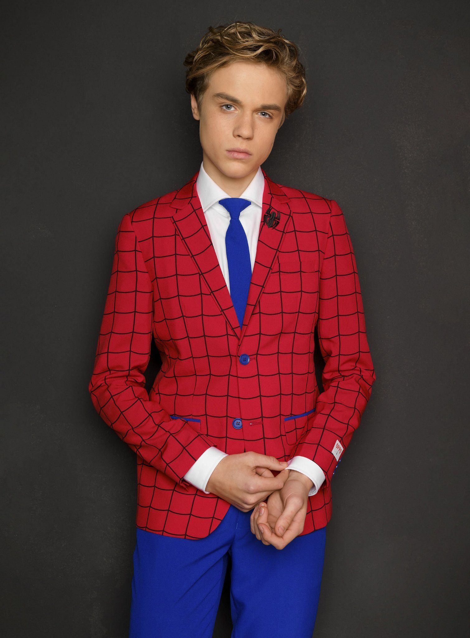 Opposuits Partyanzug Teen Spider-Man Kostüm Anzug - Karneval Halloween, Ausgefallener Jungenanzug für Teens mit Stil