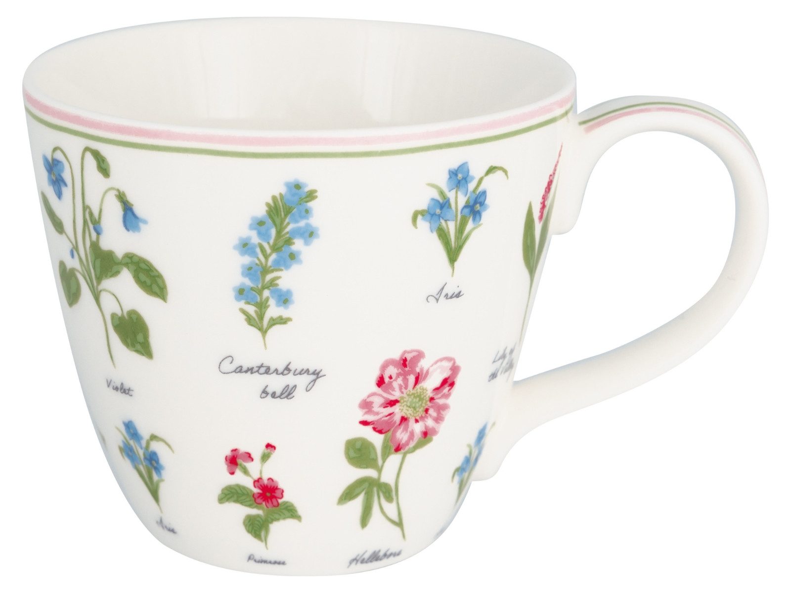 Greengate Tasse Agnes Tasse white 0,35l, Steingut