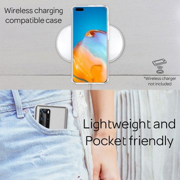 Nalia Smartphone-Hülle Huawei P40 Pro, Klare 360 Grad Hülle / Rundumschutz / Transparent / Displayschutz Case