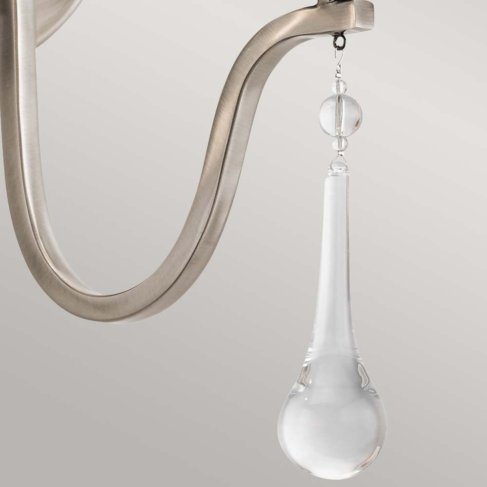 Elstead LIGHTING Wandleuchte, Leuchtmittel nicht inklusive, Wandleuchte Wandlampe Flurleuchte Schlafzimmerleuchte Stahl Kristalle