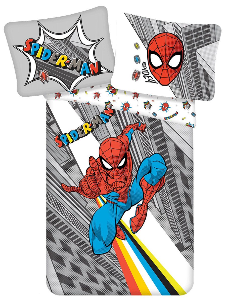 Spiderman Kinderbettwäsche Bettwäsche Set Marvel Spider-Man Bettdecke, Renforcé, 2 teilig