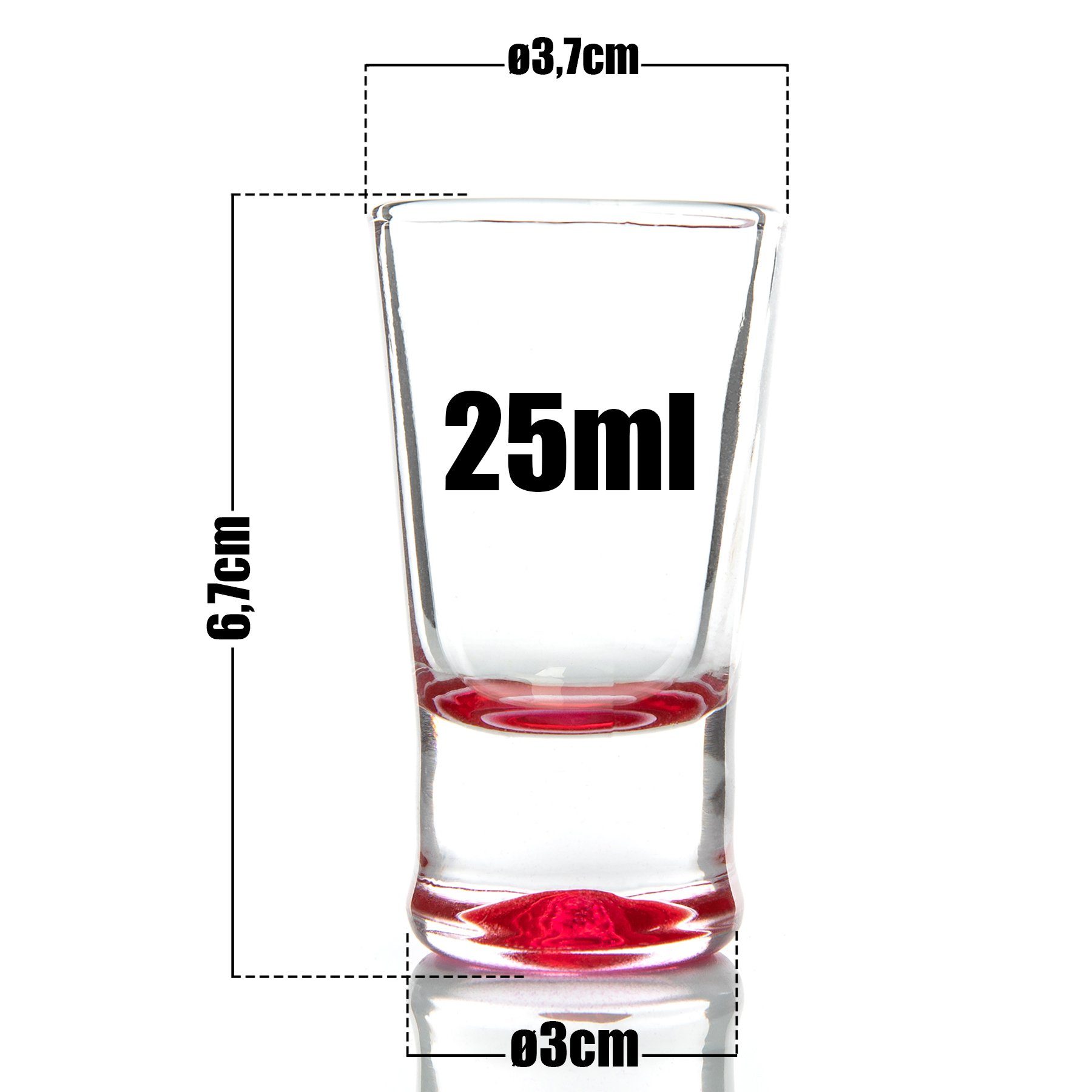 BigDean Schnapsglas 2cl in Geschenkbox – hochwertige Shotgläser lebensmittelecht, 48-tlg., Glas, Robustes Glas, Langlebige Qualität, Elegante Form, Vielseitig.
