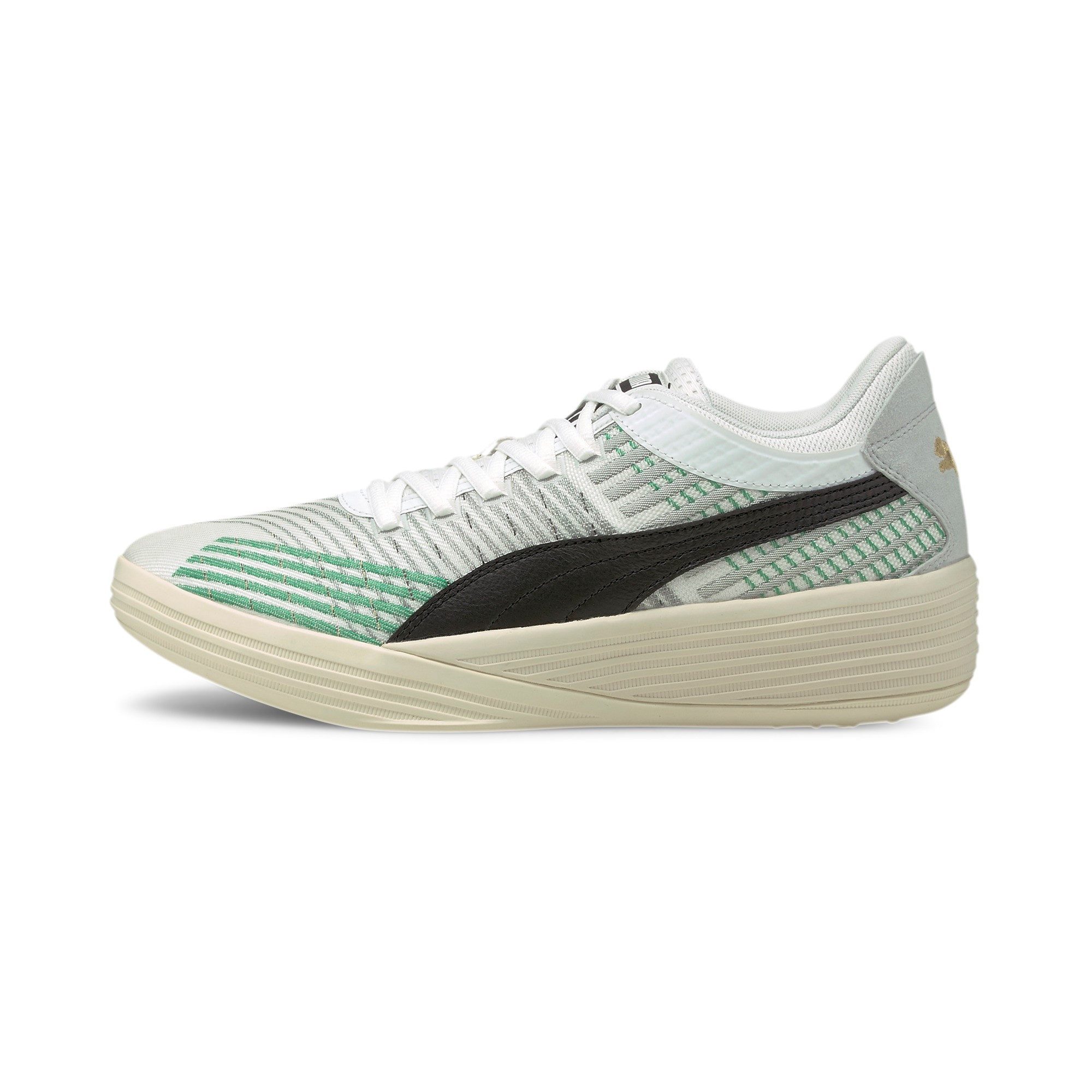 PUMA Hallen-Indoorschuhe Clyde AllPro Coast 2 Coast weiss/grün Herren Badmintonschuh