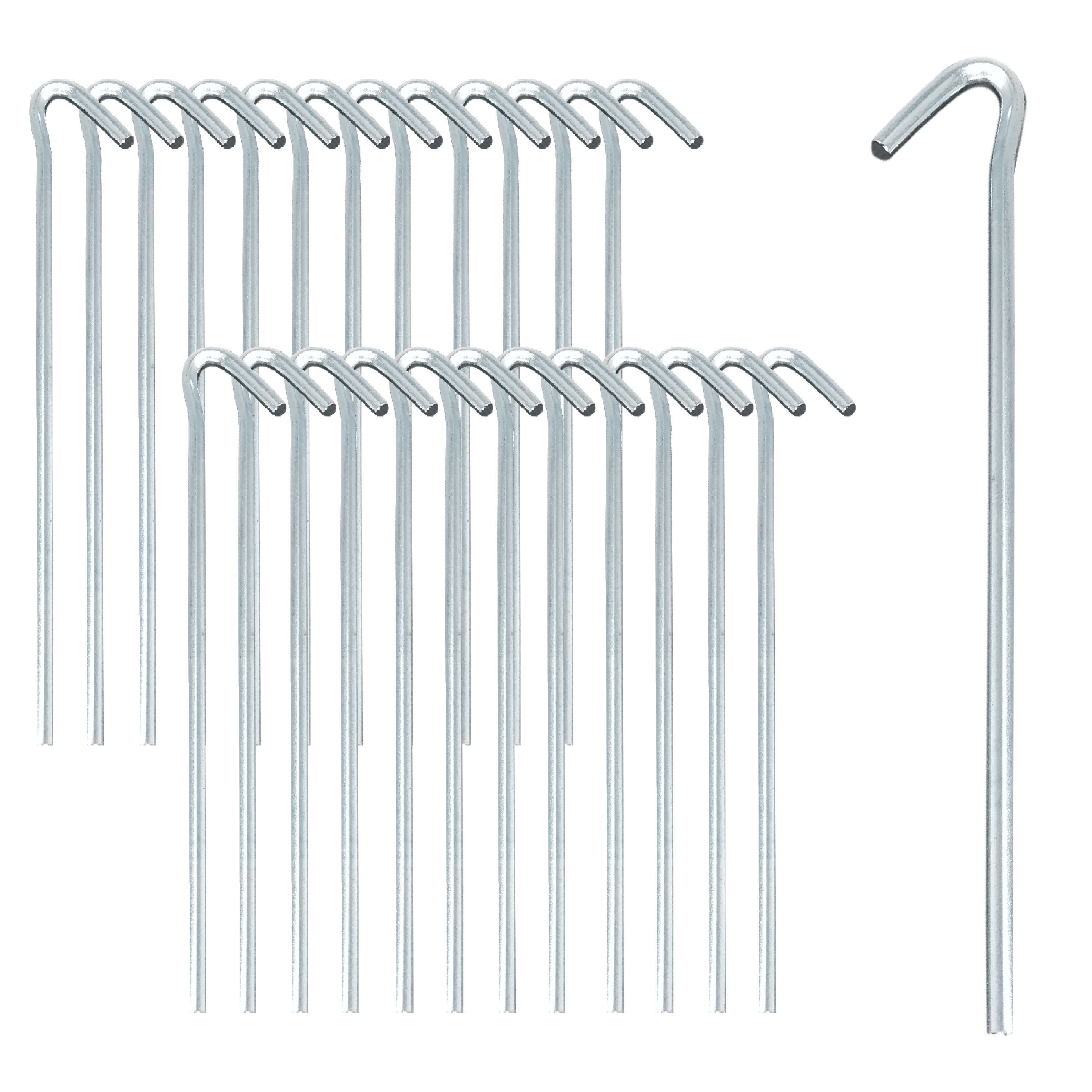 Zelthering 24x Zelthering Camping Heringe 25cm Felsnagel Zelt 5mm Stahl Verzinkt