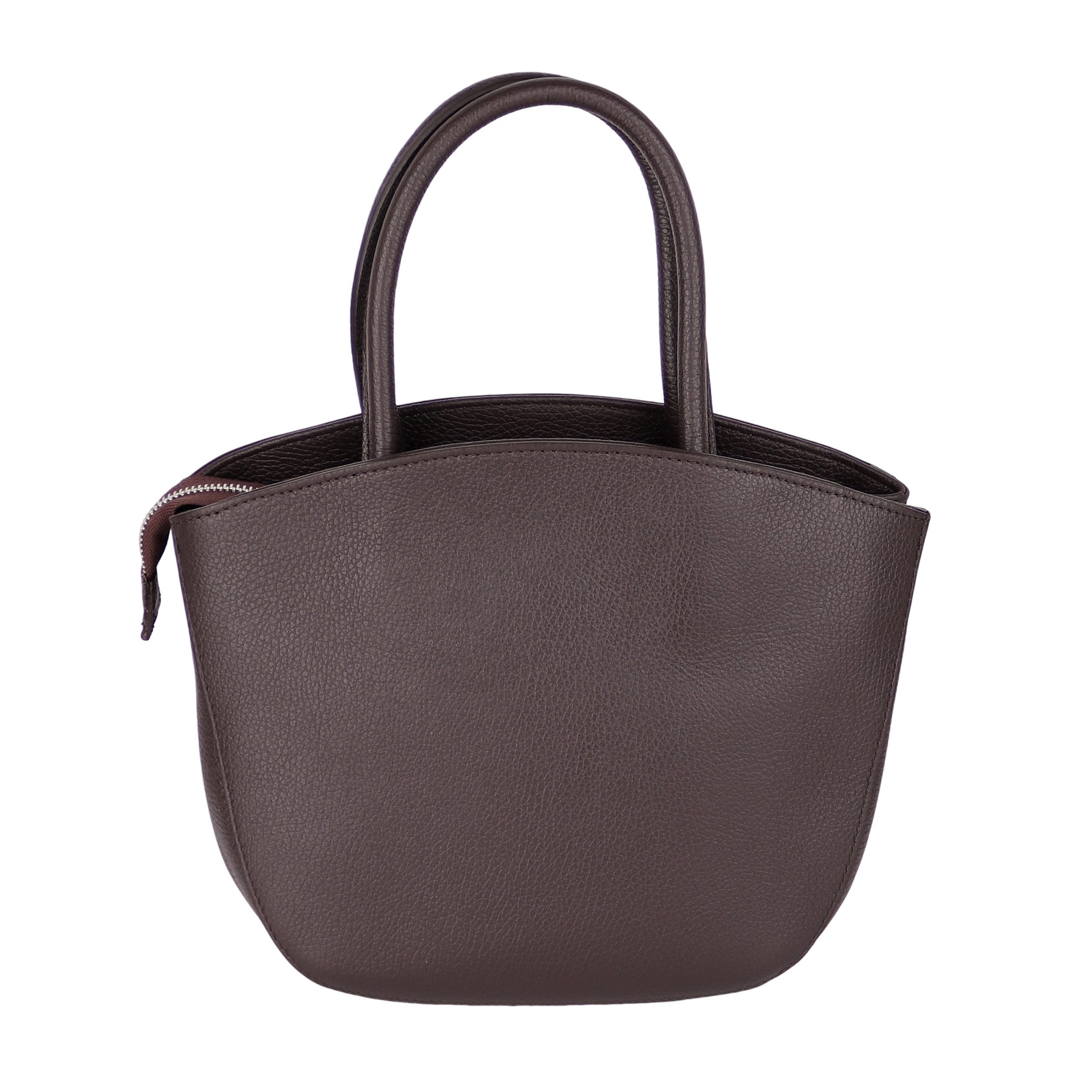 MIRROSI Henkeltasche Damen Mittelgroße Tasche aus Echtleder Schultertasche, Maße: ca.30x22x13cm