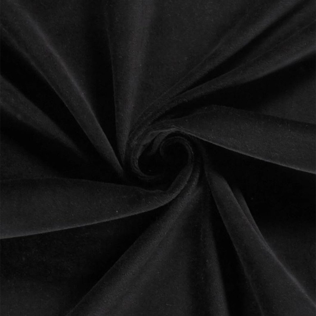 Thumbnail - Leinen Lodge OhG Stoff Nicki Stoff Meterware, Nikistoff, Samt dehnbar, Velour Jersey *Ab 50cm, samtige Oberfläche