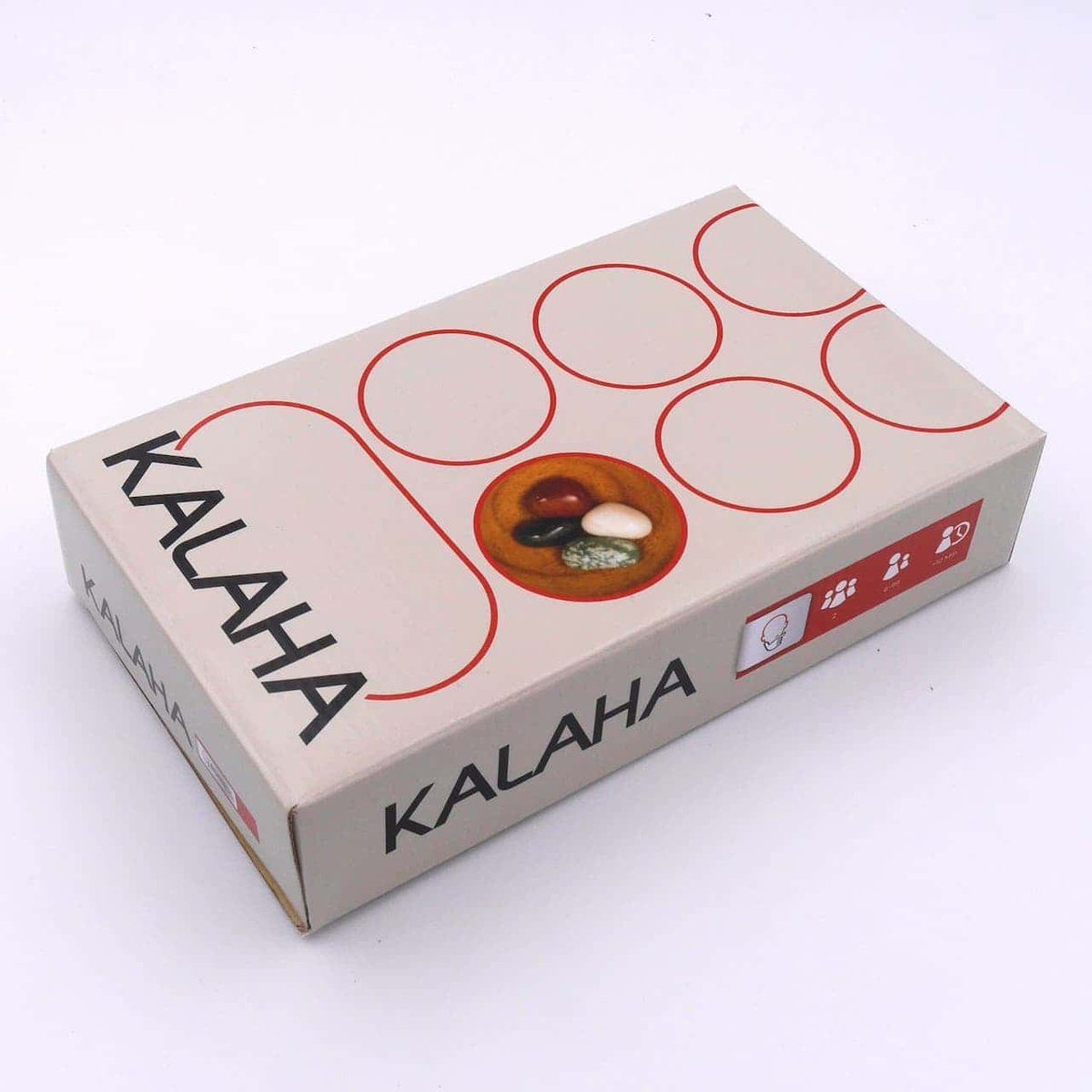 ROMBOL Denkspiele zweifarbig, inkl. Kalaha - Brettspiel Steinchenspiel Spiel, hochwertiges Halbedelsteine Holzspiel Halbedelsteinen