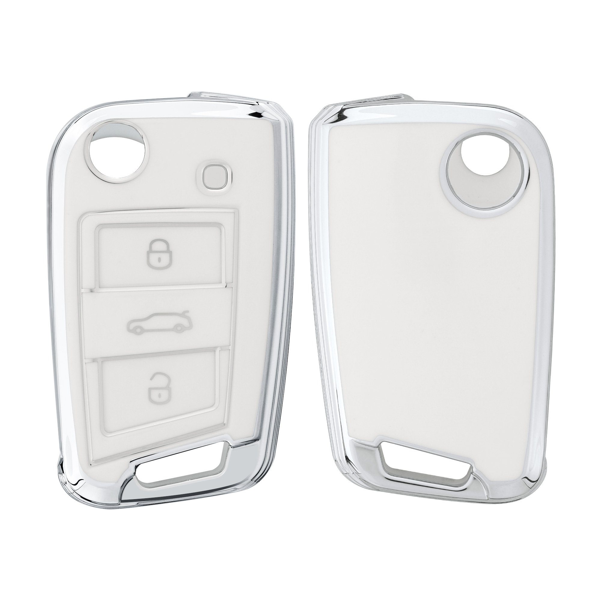 kwmobile Schlüsseltasche Autoschlüssel Hülle für VW Golf 7 MK7 (1-tlg), Schlüsselhülle Silikon Cover