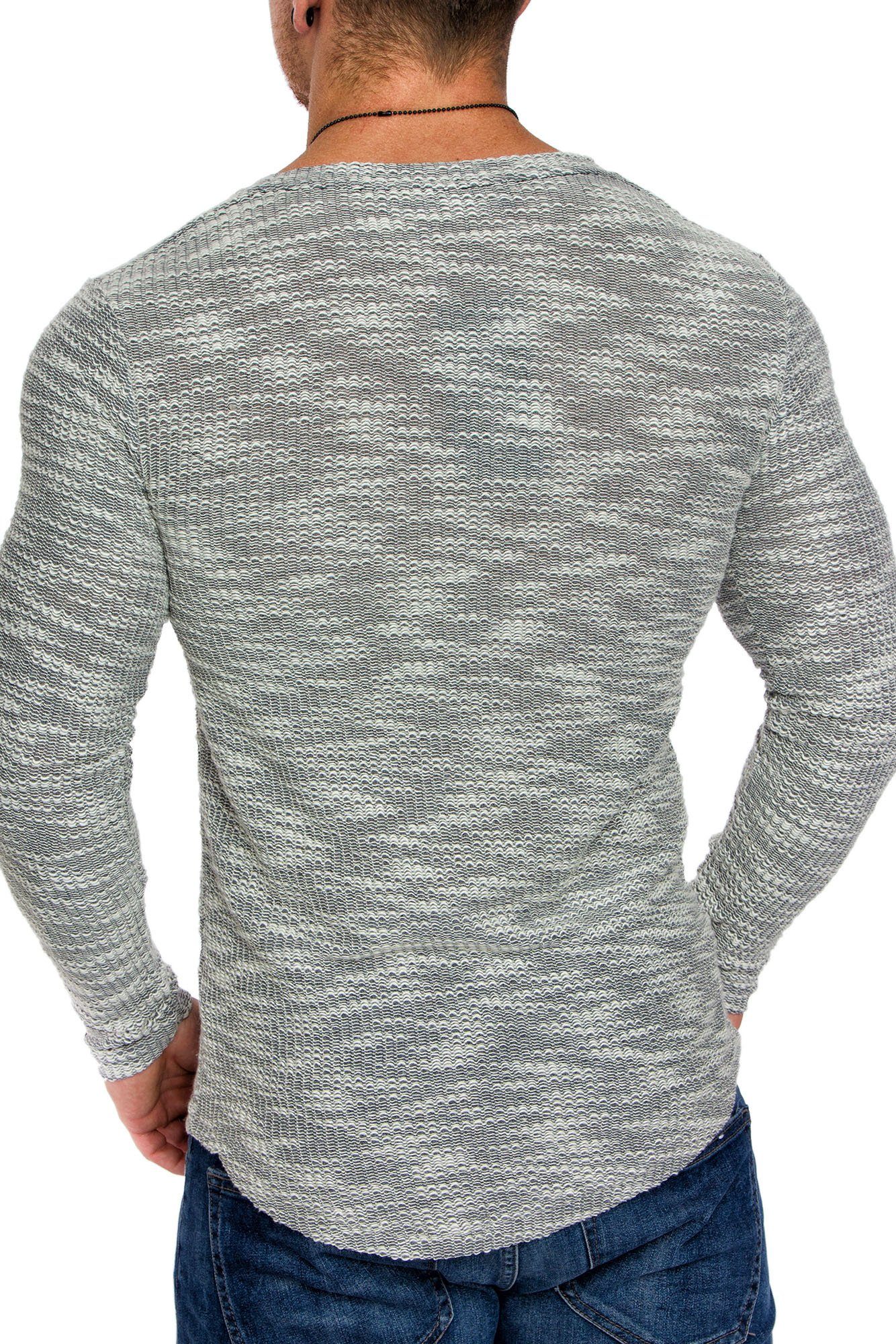 Sweatshirt NAMPA Amaci&Sons Grau Herren Sweatshirt Sweatshirt Pullover Hoodie mit Rundhalsausschnitt Rundhalsausschnitt Vintage