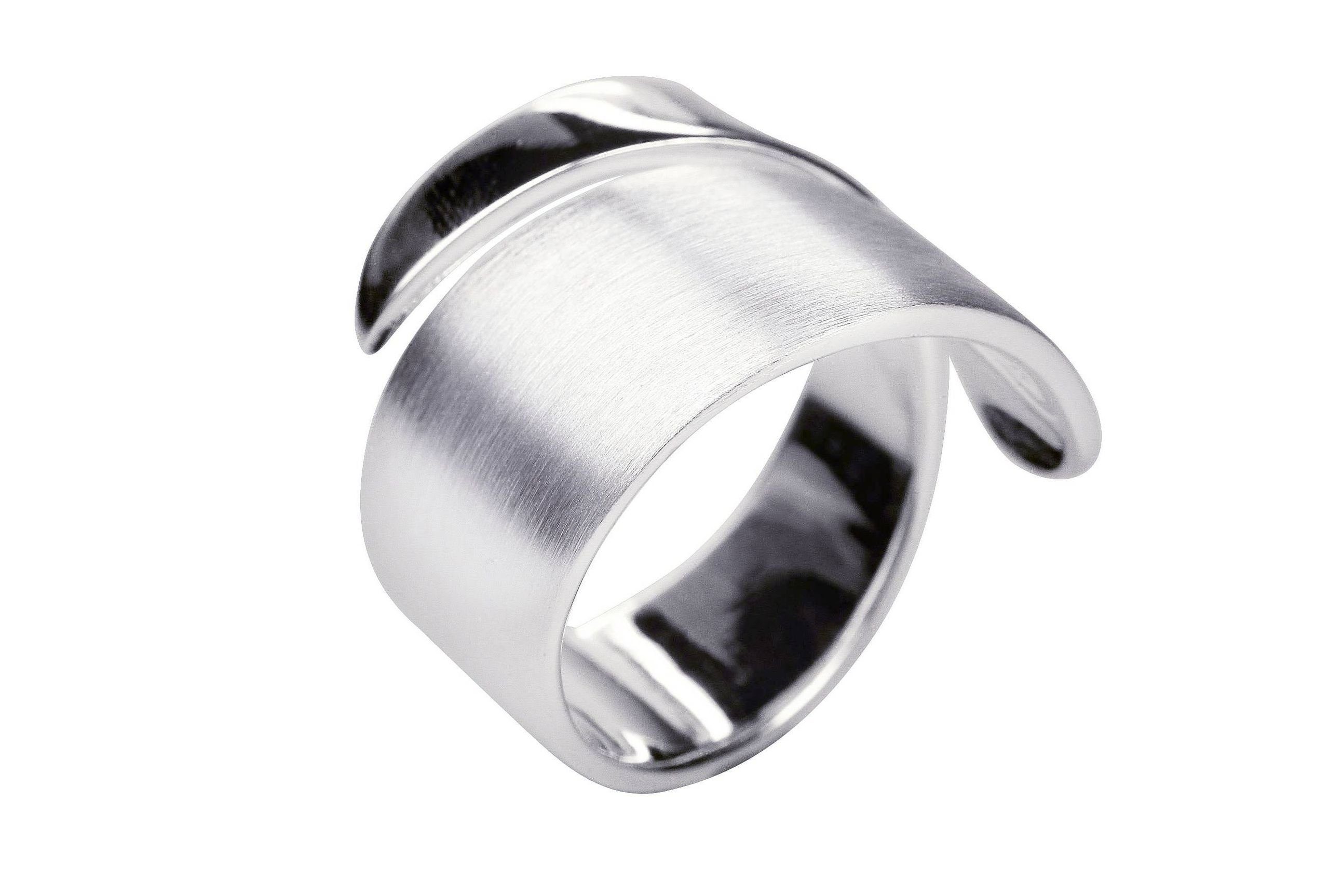 SILBERMOOS Fingerring Diagonaler Bandring "Entgegengesetzt", 925 Sterling S günstig online kaufen
