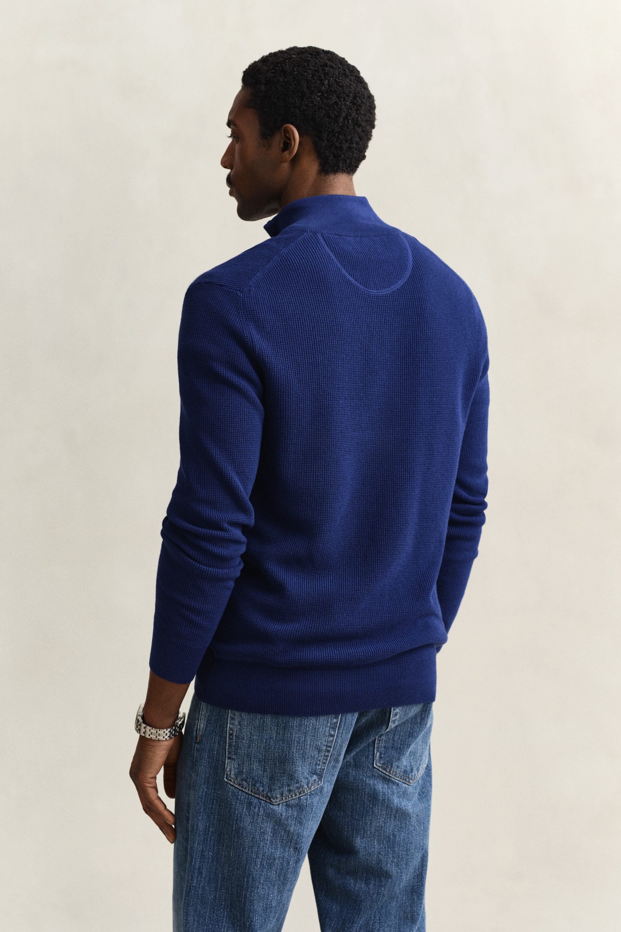 Gant Troyer MICRO TEXTURED COTTON HALF ZIP Regular fit mit Troyerkragen