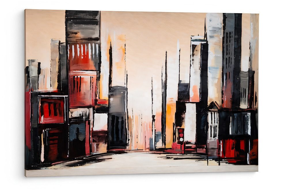 Xlmoebel Gemälde Modern Abstrakt Ölbild Leinwand 50 x 70 cm Sofort, Abstrakt (1 St), Hergestellt in Europa