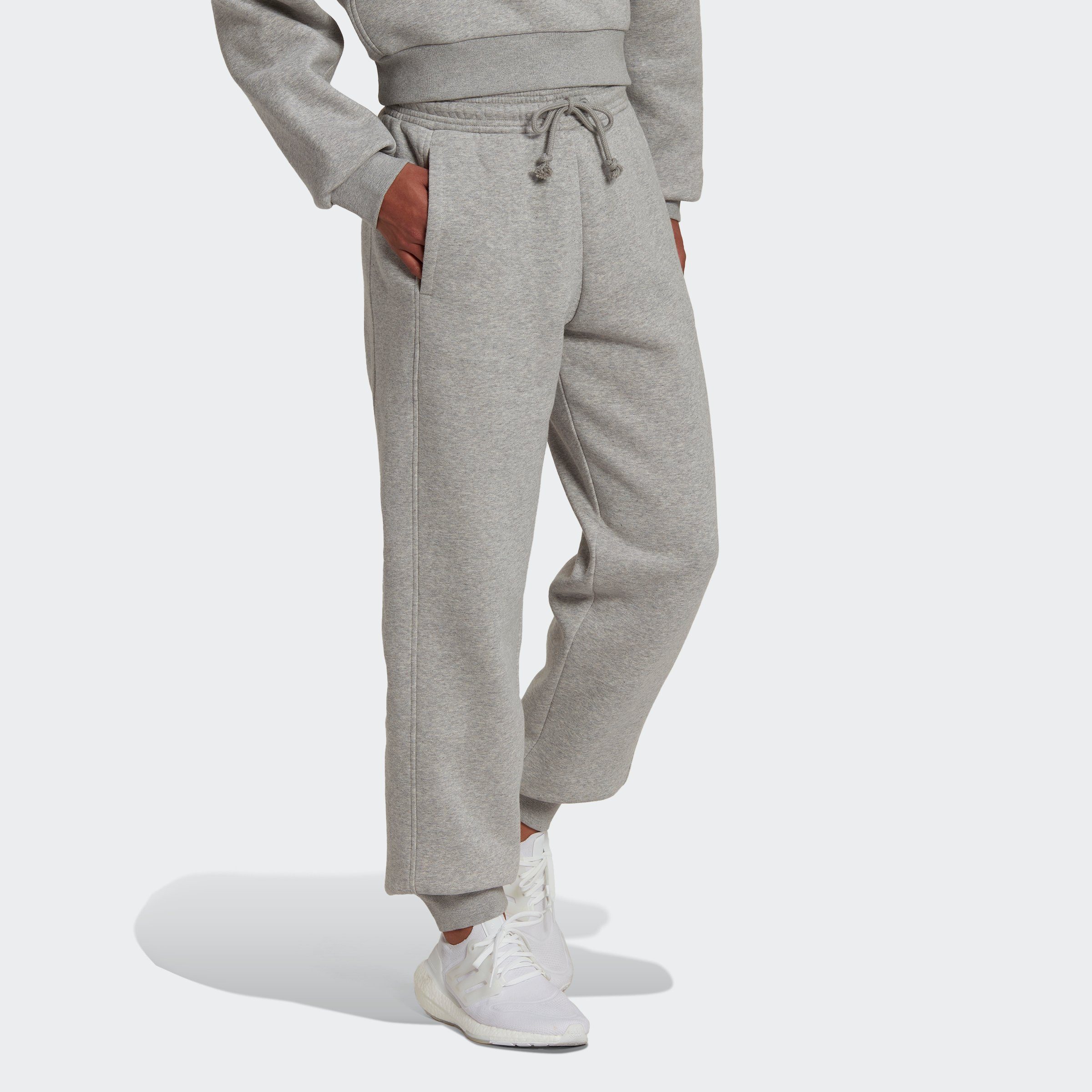 adidas SZN Heather HOSE ALL (1-tlg) FLEECE Sportswear Sporthose Medium Grey