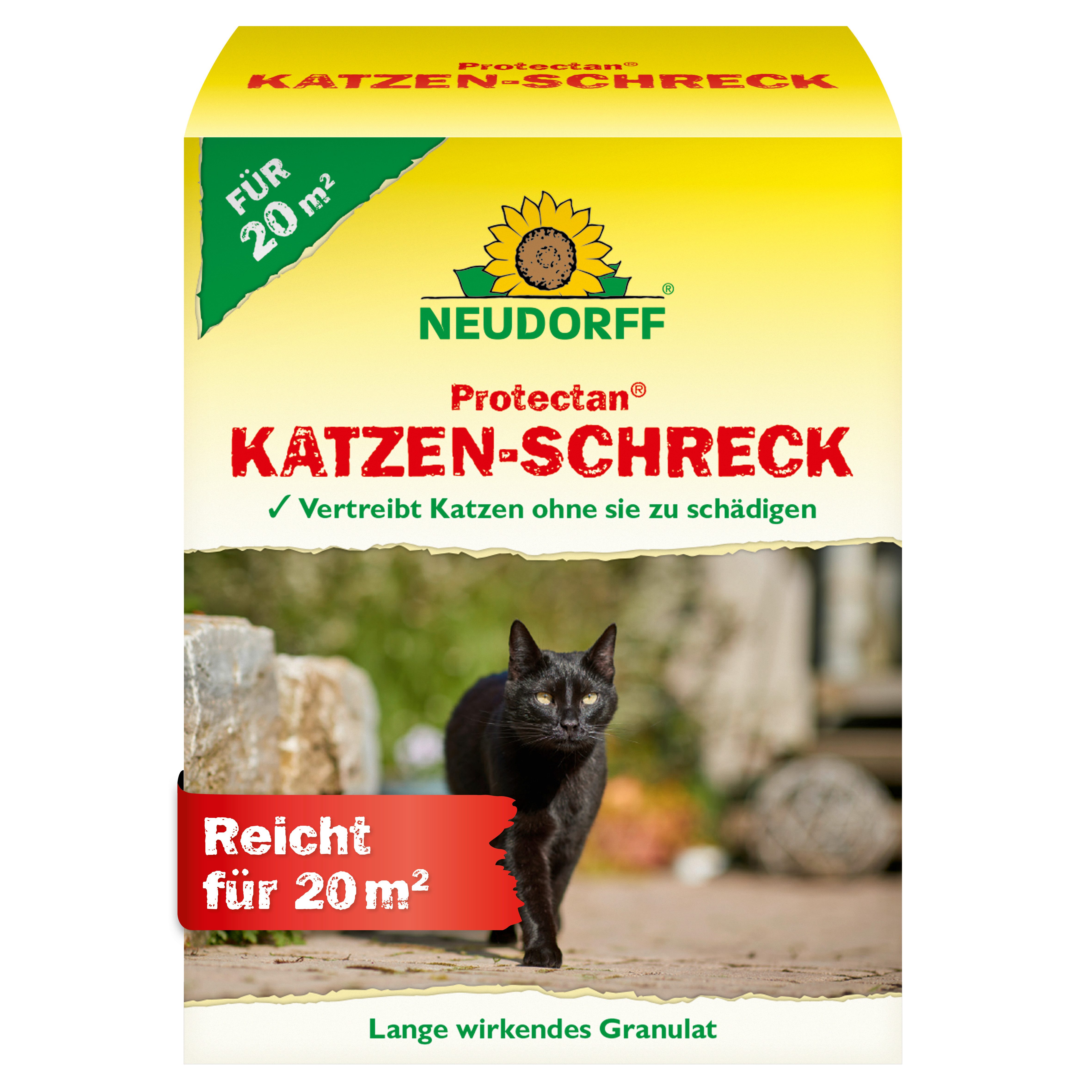 Neudorff Vergrämungsmittel Protectan Katzen-Schreck 200 g für 20m², Anwendungsfertiges Fernhaltemittel vertreibt Katzen wirkungsvoll, ohne sie zu schädigen, mit Duftstoffen, wie sie auch in der Natur vorkommen