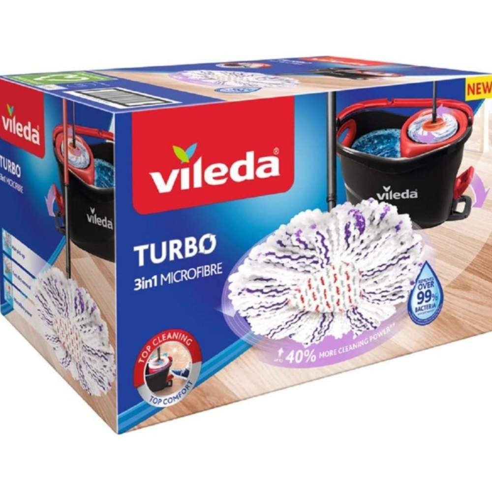 Vileda Wischmopp VILEDA Turbo 3in1 Wischmopp-Set 167751, 0,00 W, Відра, für alle harten Bodenbeläge