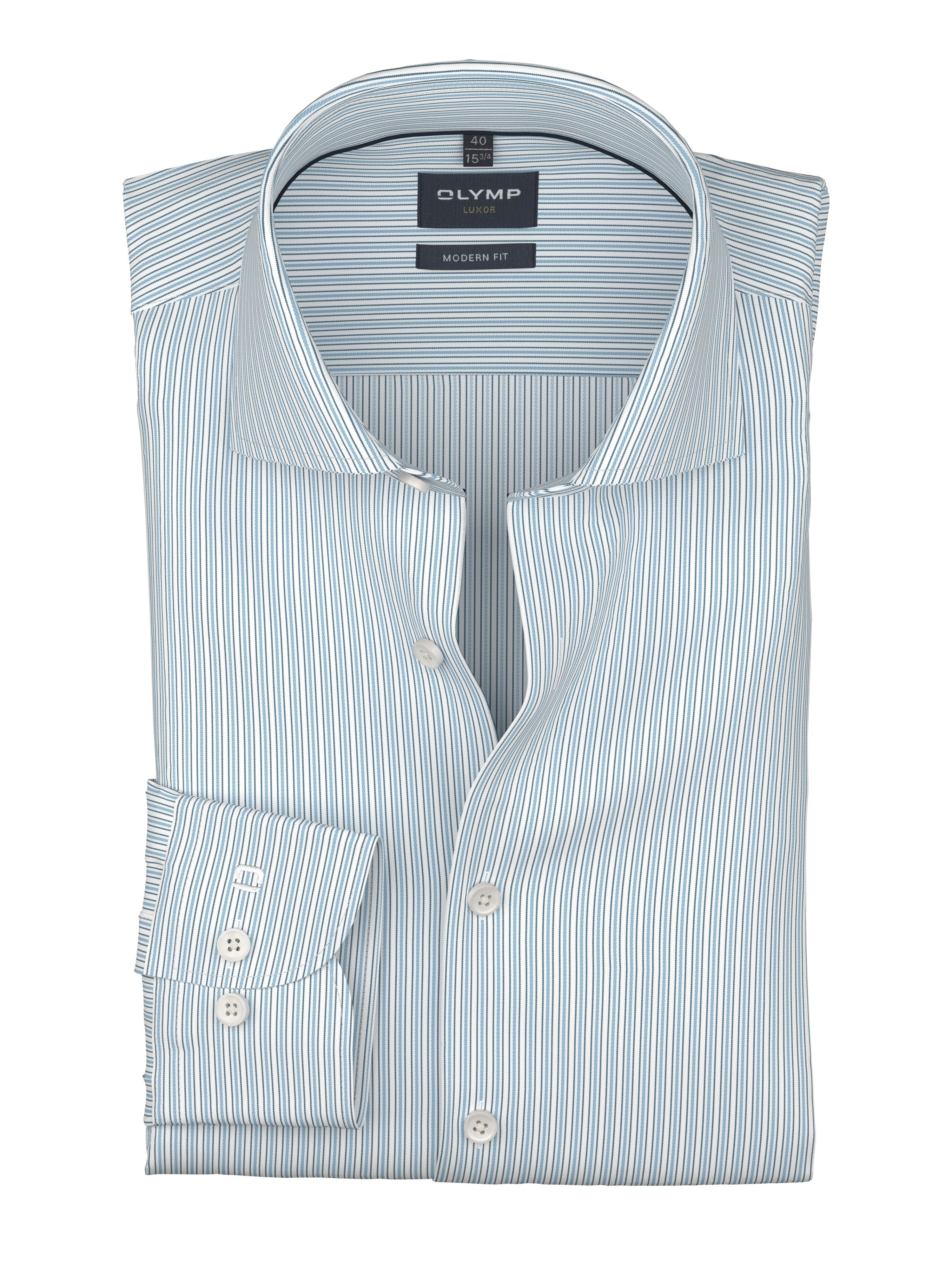 OLYMP Langarmhemd Luxor modern fit, Royal -Kentkragen, Businesshemd