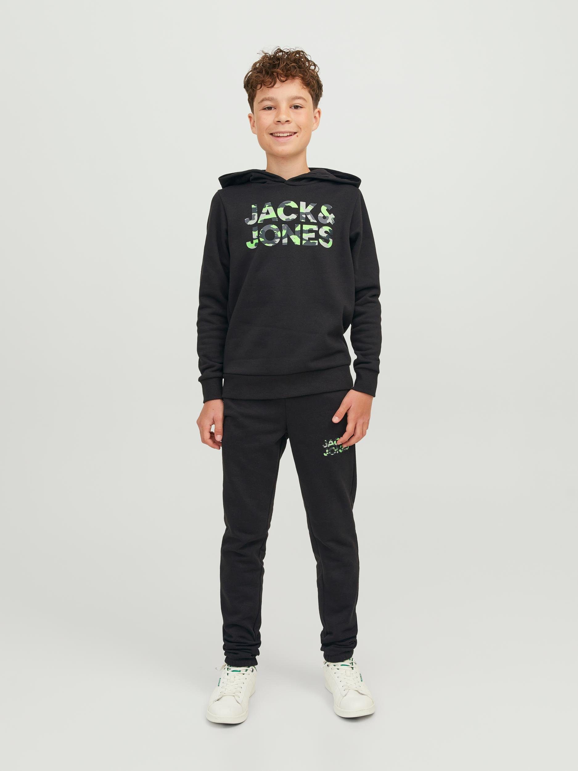 Jack & Jones Junior JNR Kapuzensweatshirt SWEAT HOOD JJMILES Black