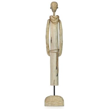 Moritz Skulptur Skulptur African Boy 69x13x9cm, Dekoobjekt Holz, Tischdeko, Fensterdeko, Wanddeko, Holzdeko