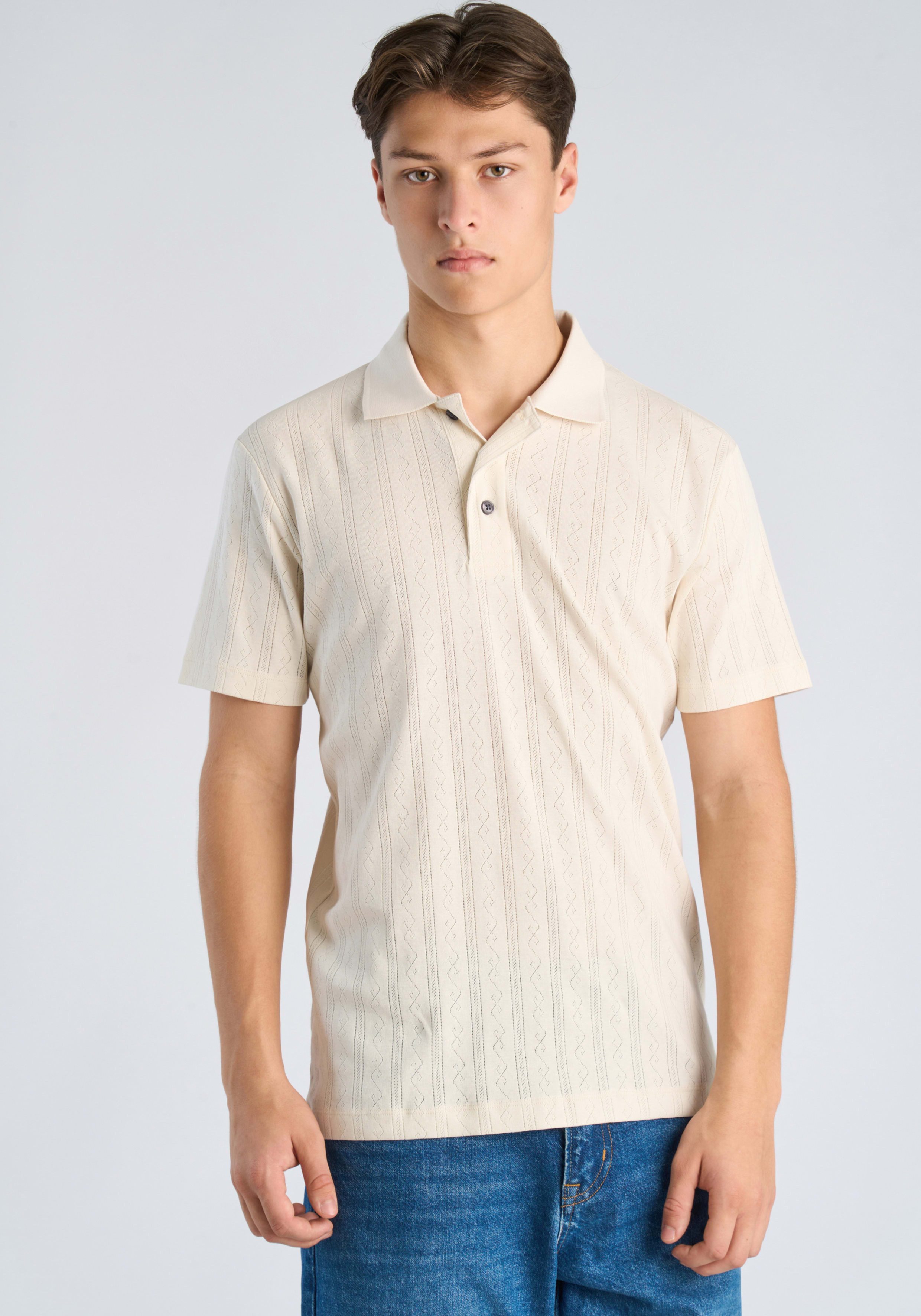 LINDBERGH Poloshirt Sommer-Polo mit feiner Strickstruktur