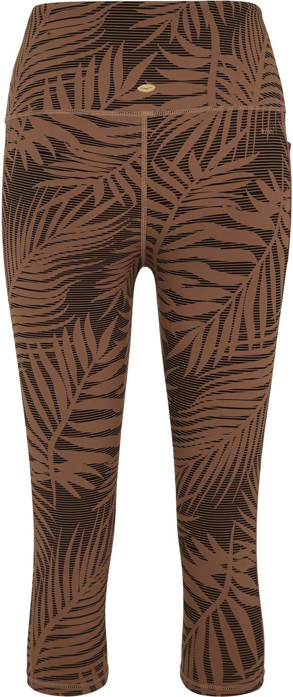 Venice Beach Trainingshose VB_Amelia 1117 Tights 3/4 AOP PALM NOUGAT