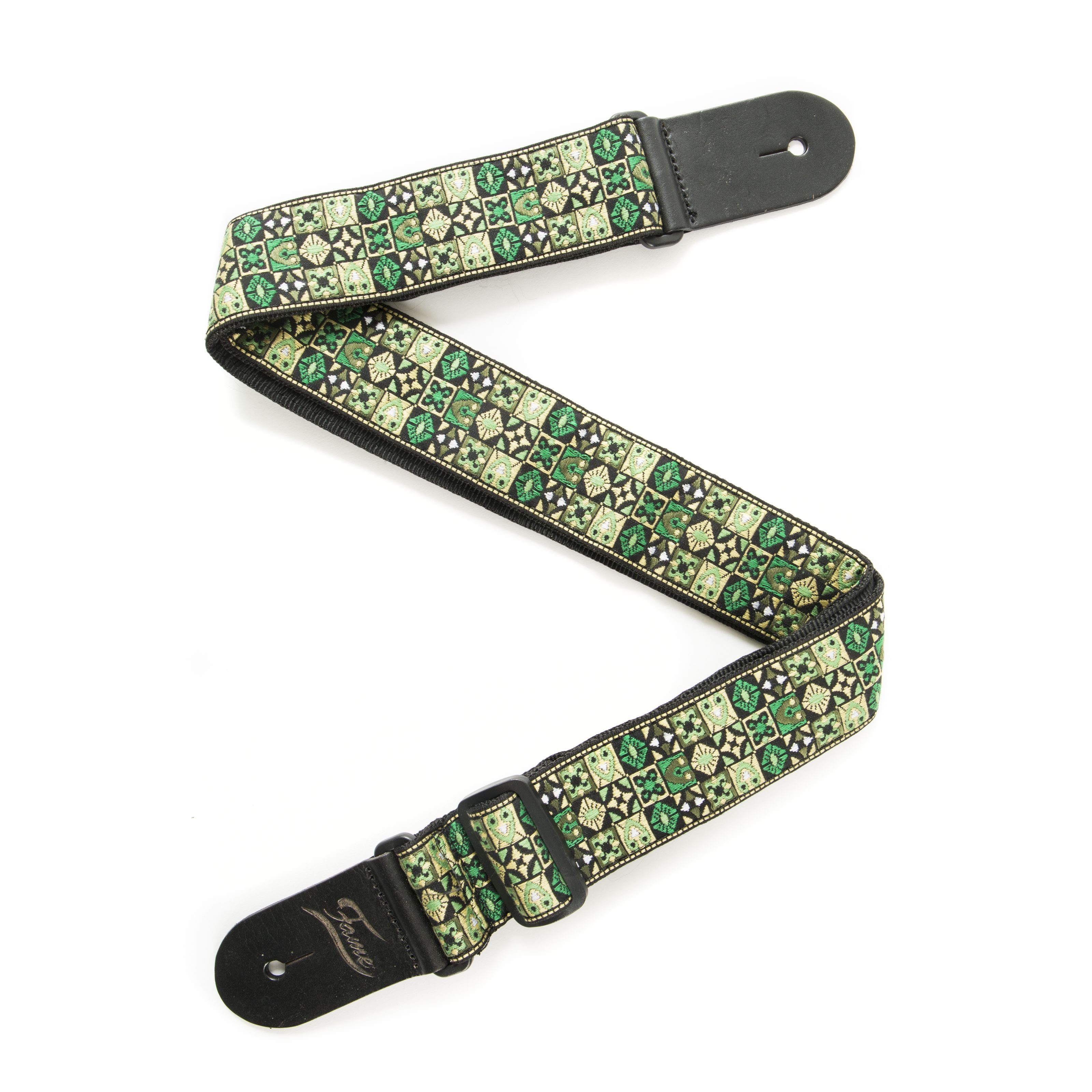 FAME Gitarrengurt, Mosaic, Nylon Strap, Green