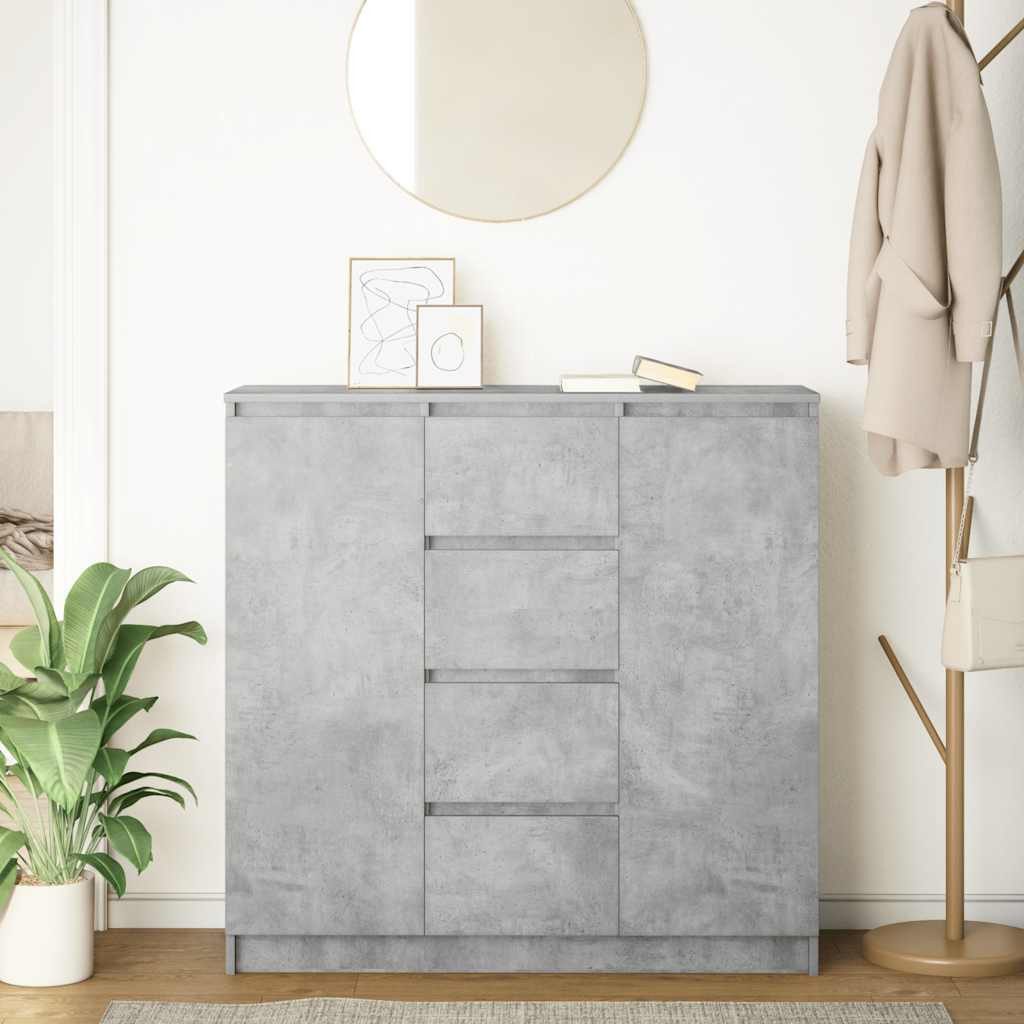vidaXL Sideboard Sideboard mit Schubladen Betongrau günstig online kaufen