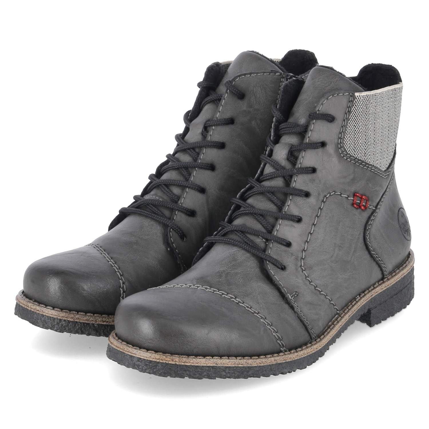 Rieker Rieker 73522-45 Damen Synthetik grau Schnürstiefel günstig online kaufen