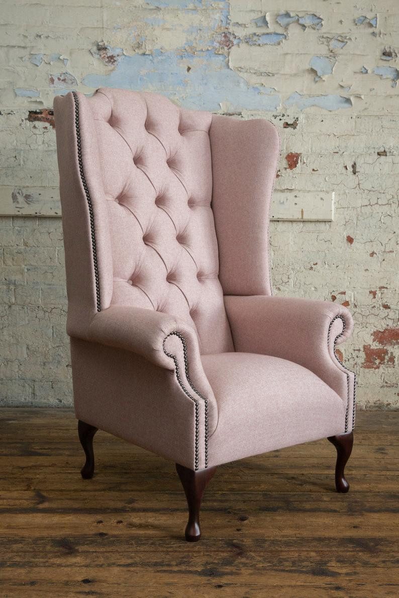 Xlmoebel Ohrensessel Chesterfield Ohrensessel mit gepolstertem Stoffbezug (Ohrensessel (1 Sitzer), Hergestellt in Europa