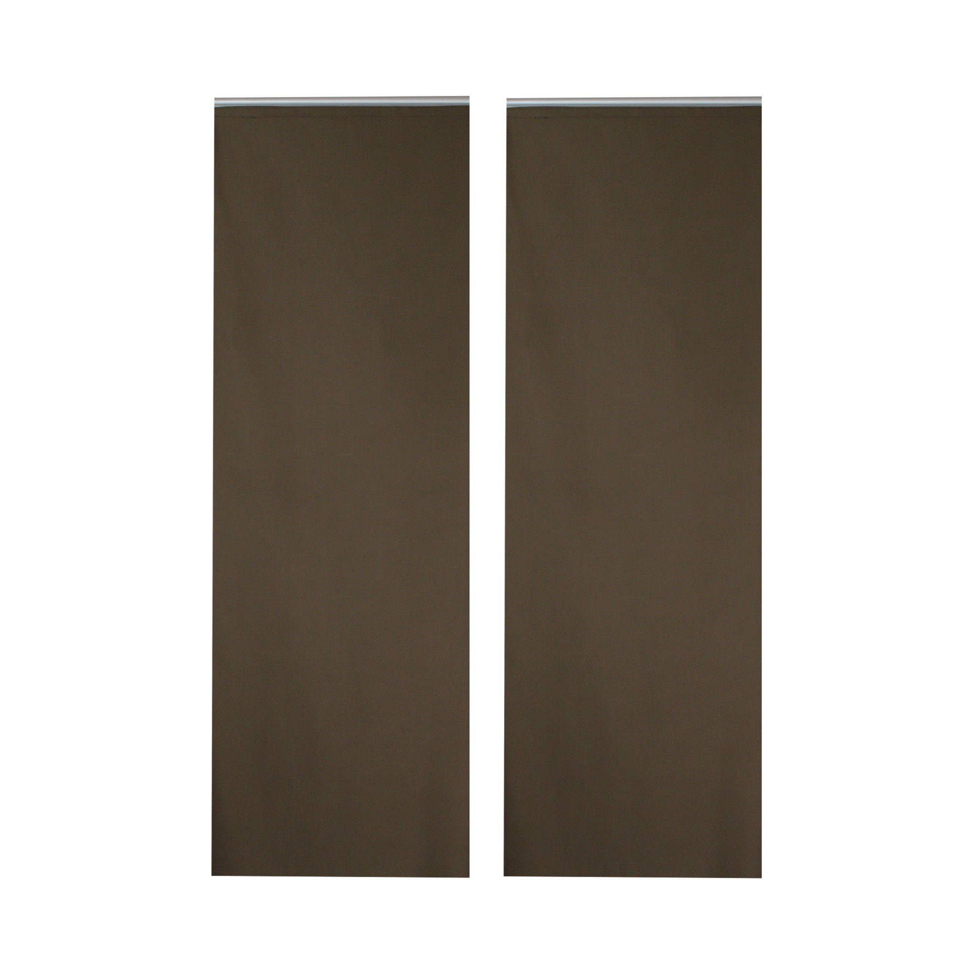 Haus und Deko Schiebegardine Flächenvorhang 2er Set blickdicht einfarbig Schiebegardine Gardine (2 St), Paneelwagen, blickdicht, Polyester