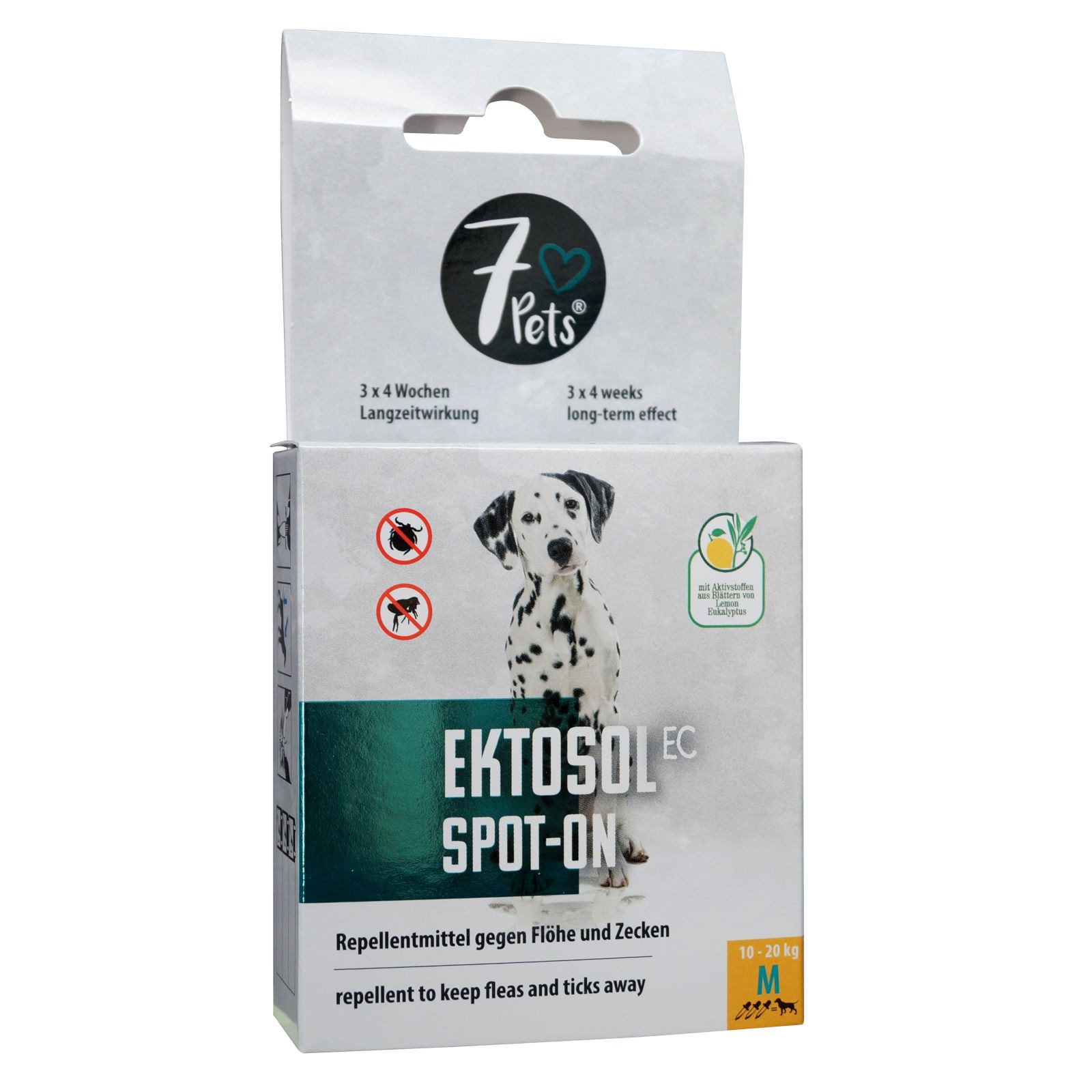 7Pets Zeckenschutzmittel Ektosol EC Spot-On für Hunde, M 3x 2,2 ml, 6.6 ml