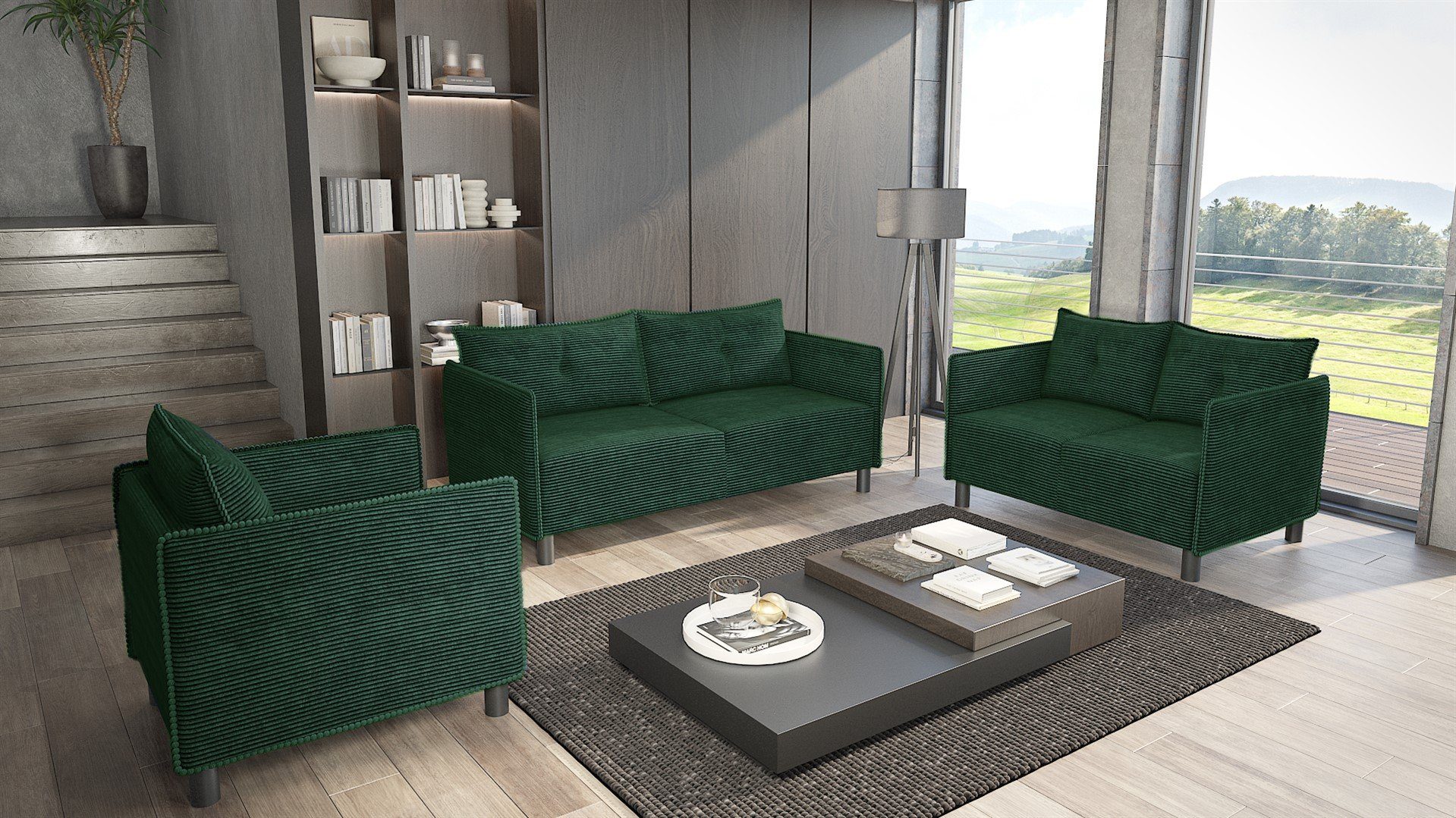 Fun Möbel Polstergarnitur Sofaset Designersofa DECLAN günstig online kaufen