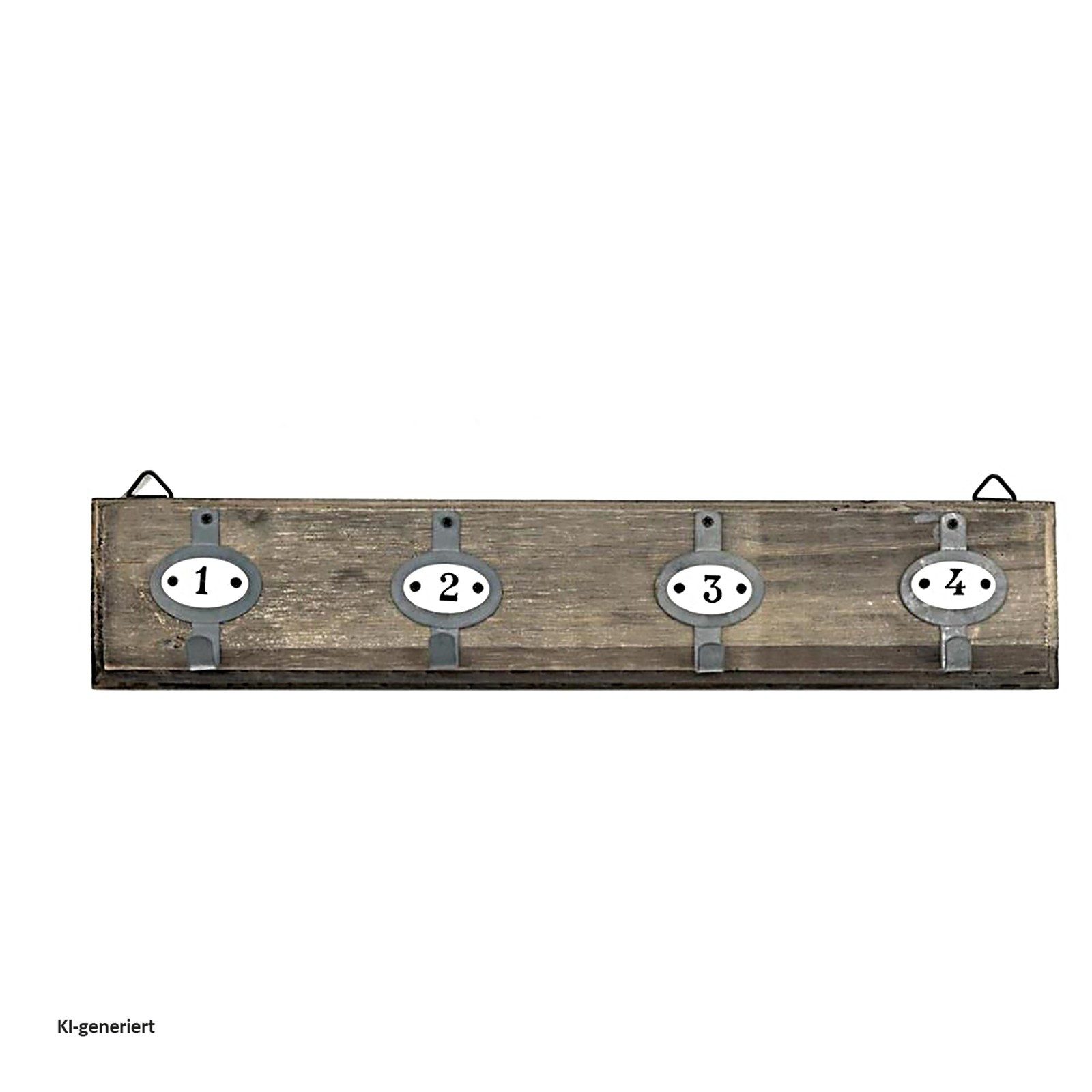 HTI-Living Garderobenleiste Garderobenleiste Holz Kolony (Stück, 1 St., 1 Garderobenleiste mit 4 Haken), Hakenleiste Flurgarderobe
