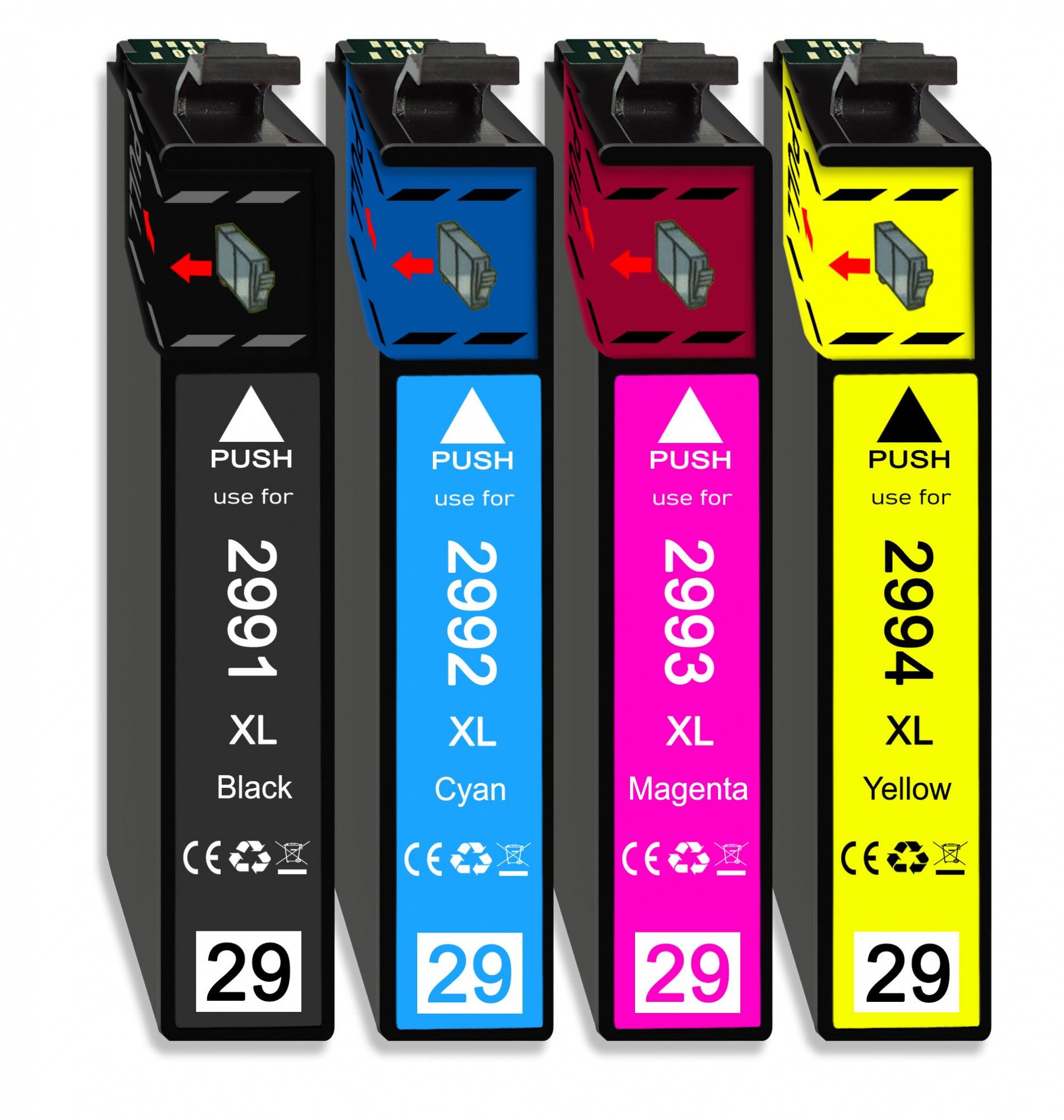 4er Pack Druckerpatronen 29 29XL kompatibel mit Epson XP-335 Tintenpatrone