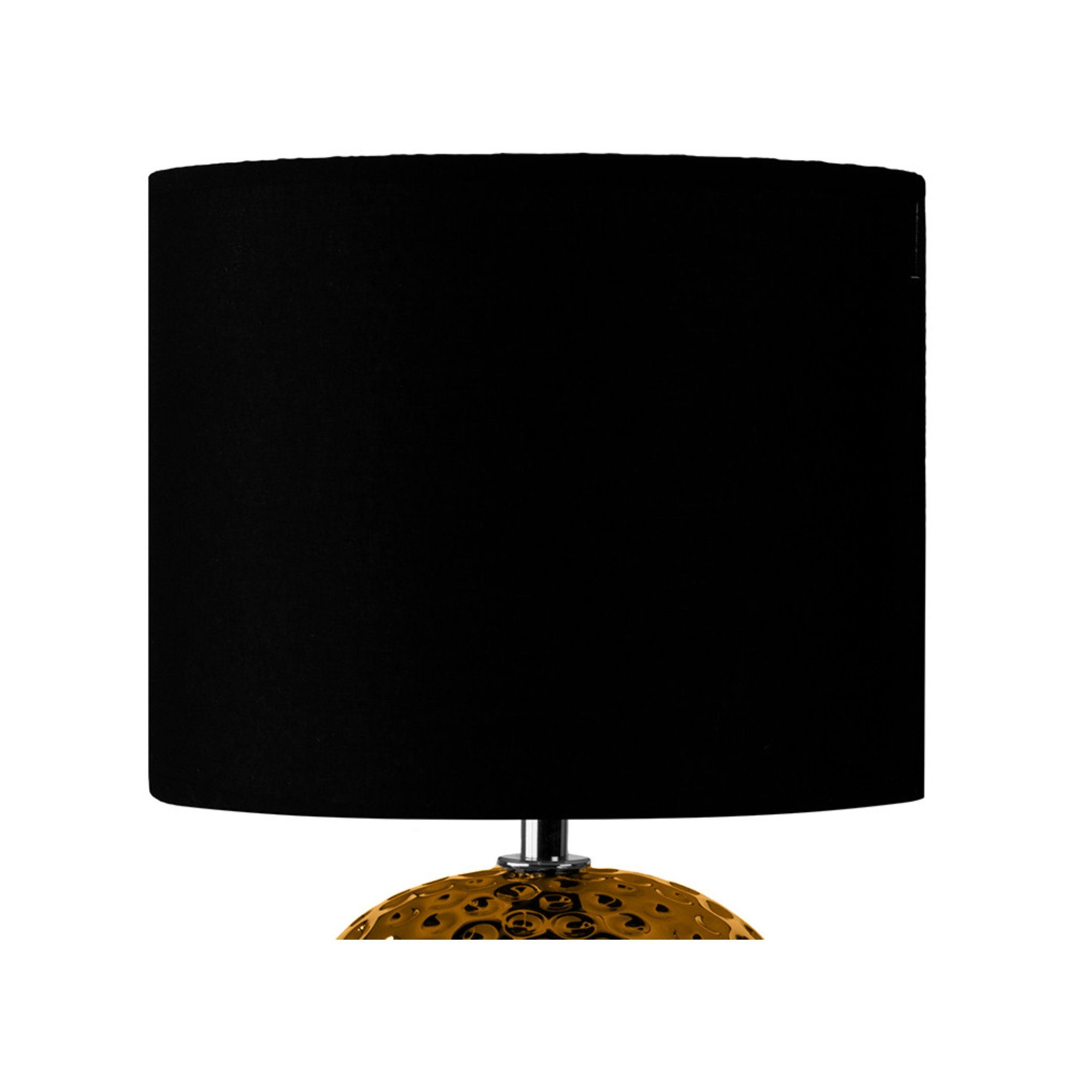 Tischlampe gold/schwarz Nachttischlampe Konsimo Wohnzimmer wechselbar, Leuchmittel FRAGI Schlafzimmer, 1,5m, E14 Tischleuchte