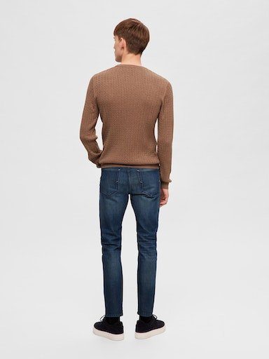 SELECTED HOMME Rundhalspullover SLHBERG CABLE CREW günstig online kaufen