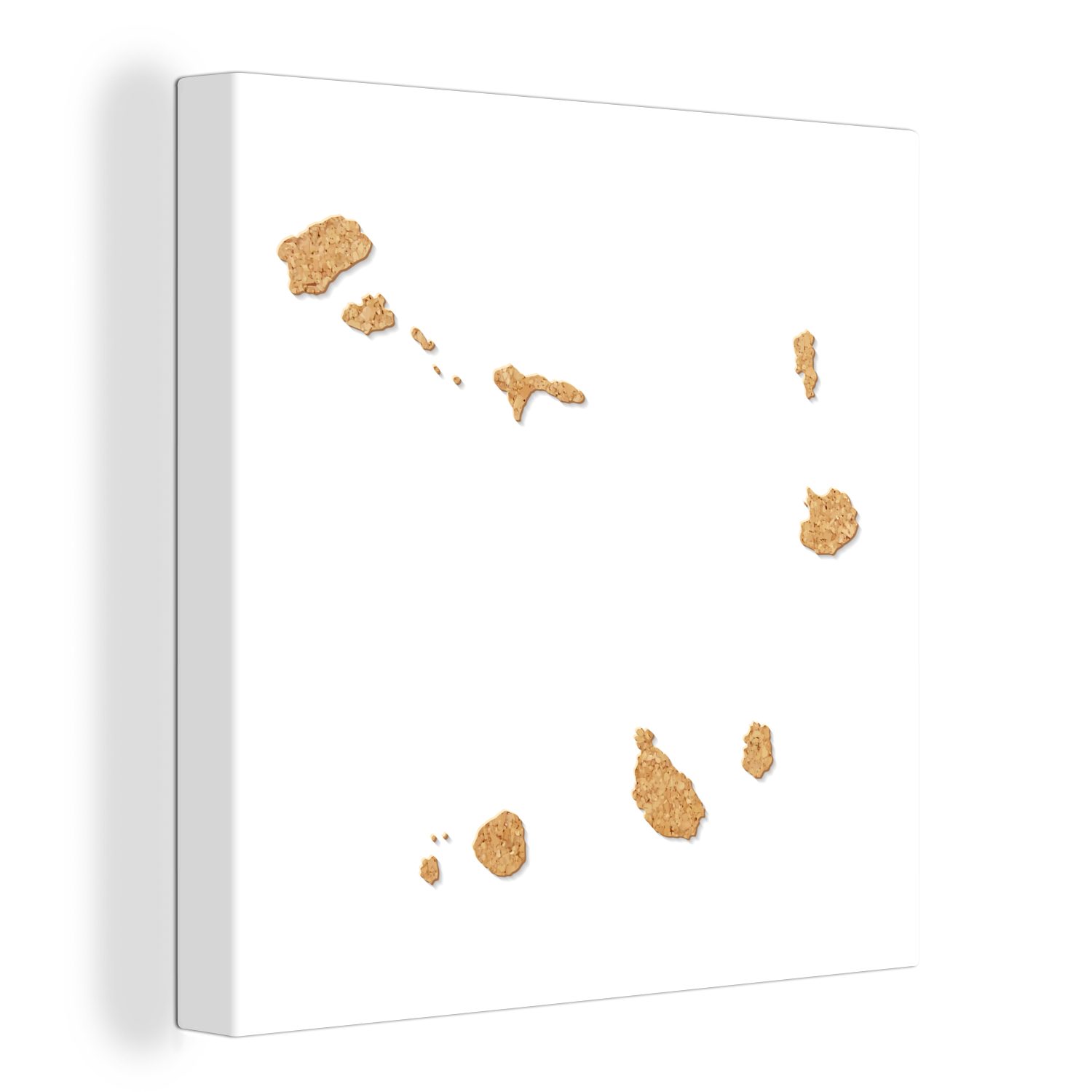 OneMillionCanvasses® Leinwandbild Goldene Illustration von Kap Verde, (1 St), Leinwand Bilder für Wohnzimmer Schlafzimmer