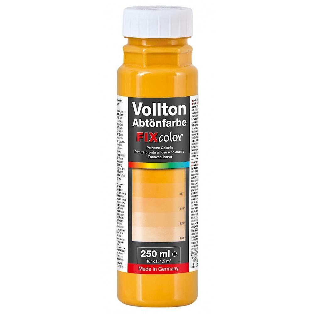 baufan® Vollton- und Abtönfarbe Farbe zum Mischen Innen und Außen Volltonfarbe, Farbtöne für dekorative Anstriche + Abtönen weißer Dispersionsfarben