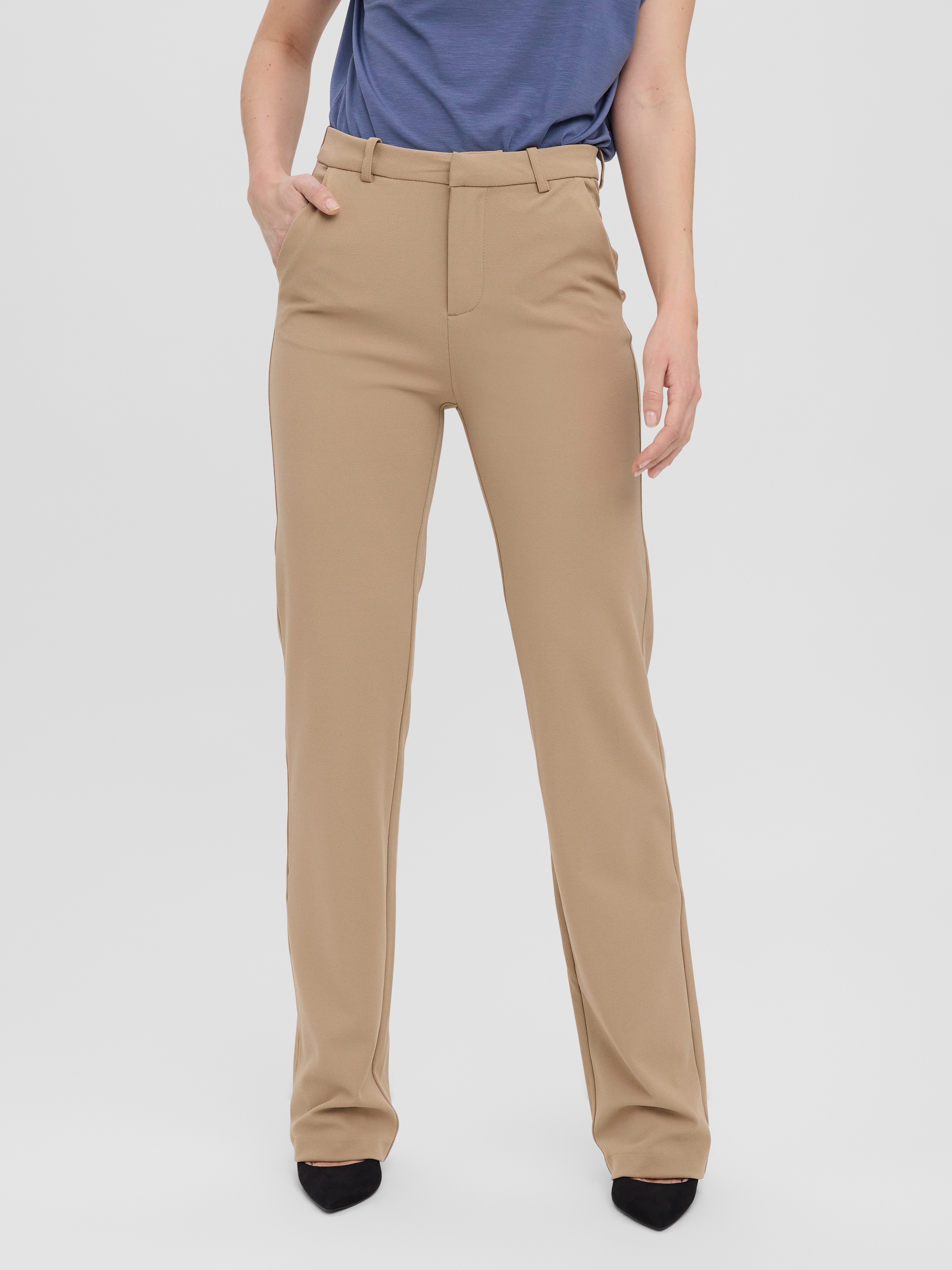 Vero Moda Anzughose VMZAMIRA MW SLIM STRAIGHT PANT NOOS Materialmix