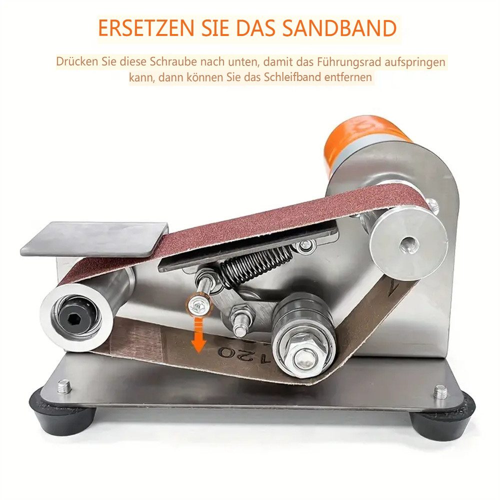 Insma Bandschleifer Mini Elektrischer Schleifmaschine für die Holzbearbeitung, Bandschleifer und Messerschärfer mit Doppelfunktion