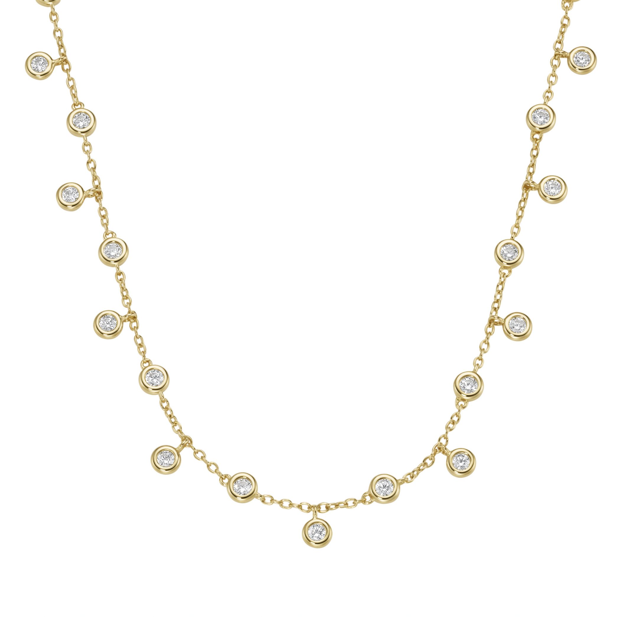 Collier mit Zirkonia, Silber 925