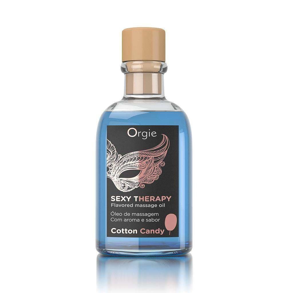 Orgie Massageöl - Küssbares Cotton Candy Massageöl mit Federaplikator