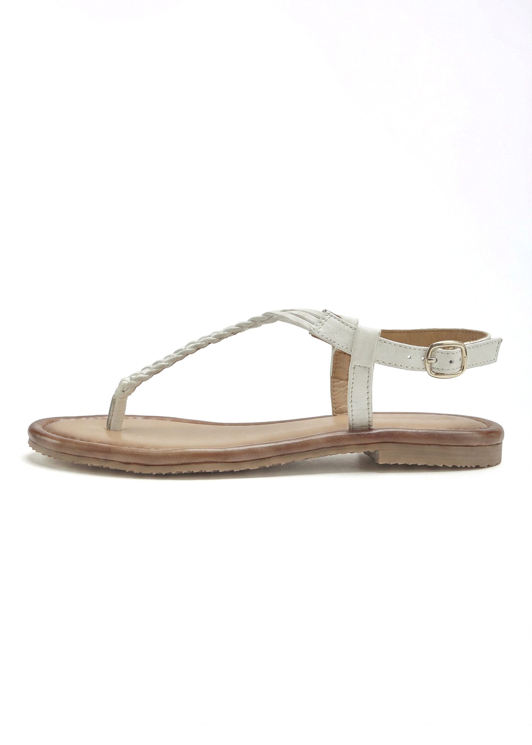 Vivance Sandalette, Sommerschuh, Sandale, Ledersandale, Zehentrenner NEU aus Leder mit Flecht-Optik