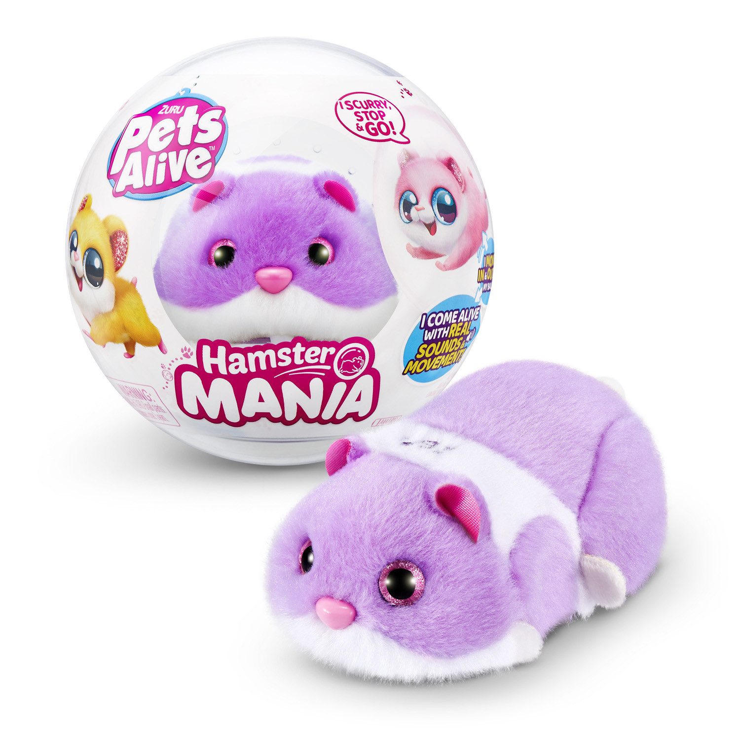 Robotertier ZURU 9543D - Pets Alive Hamster Mania Serie 1 - Lila