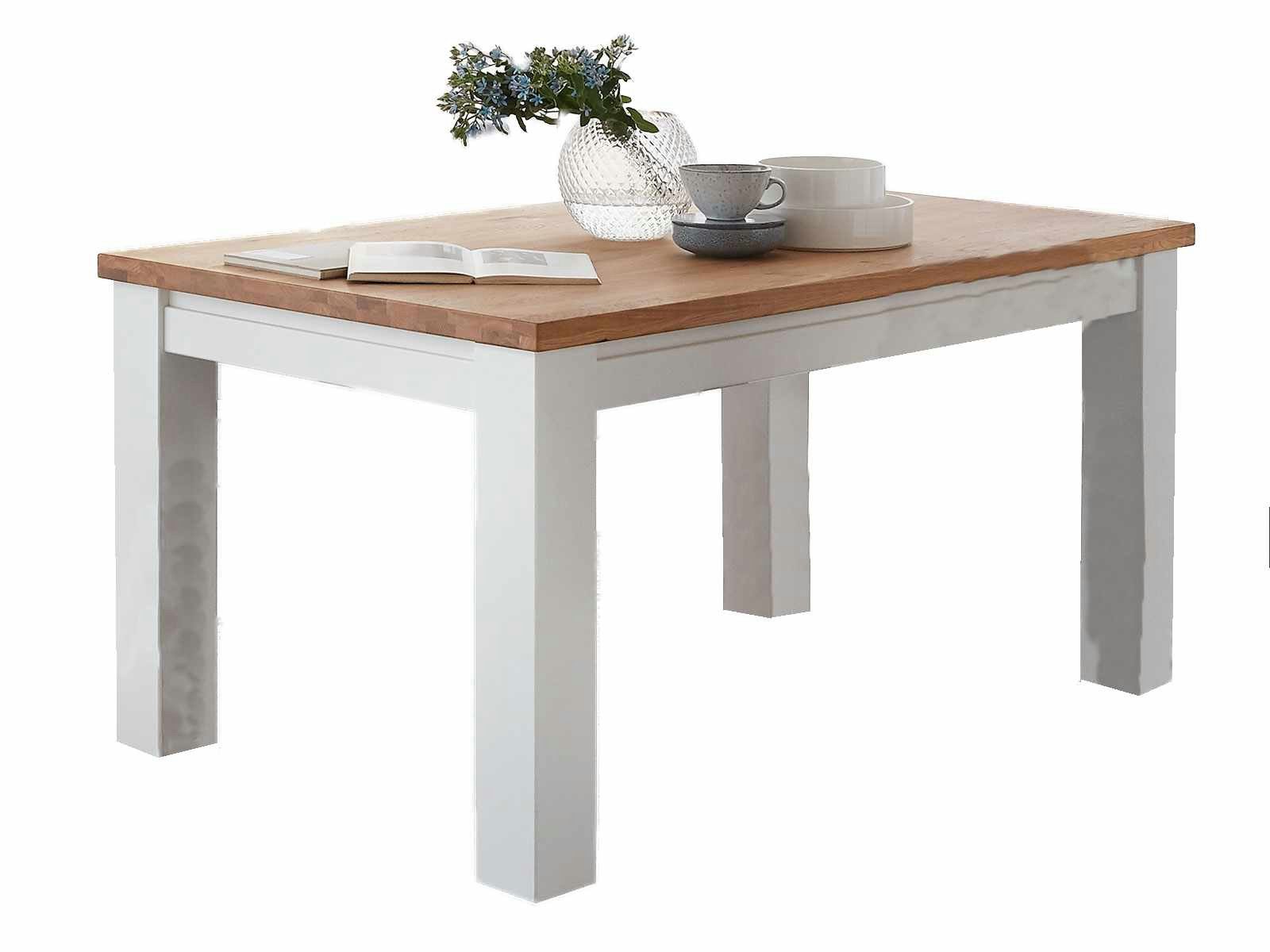 Casamia Esstisch Esstisch Esszimmer Tisch Olbia 140/160/180x95cm Pinie Nordica weiß