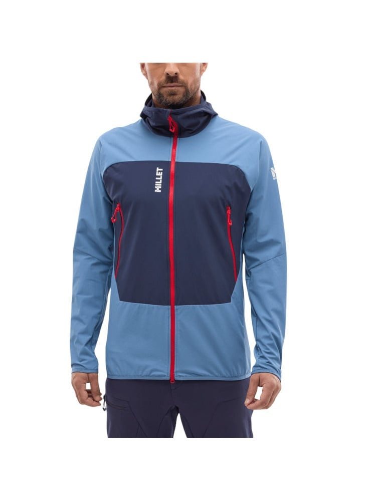 Millet Softshelljacke Fusion XCS Hoodie (winddicht, maximale Bewegungsfreiheit)